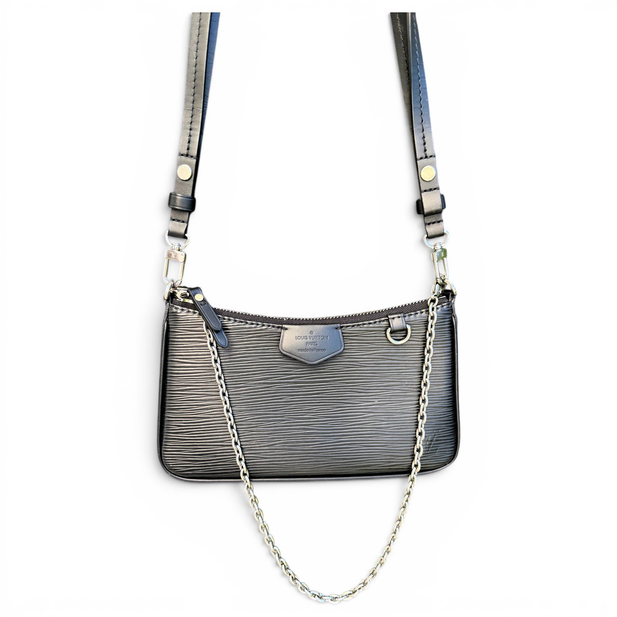 Leather clutch bag