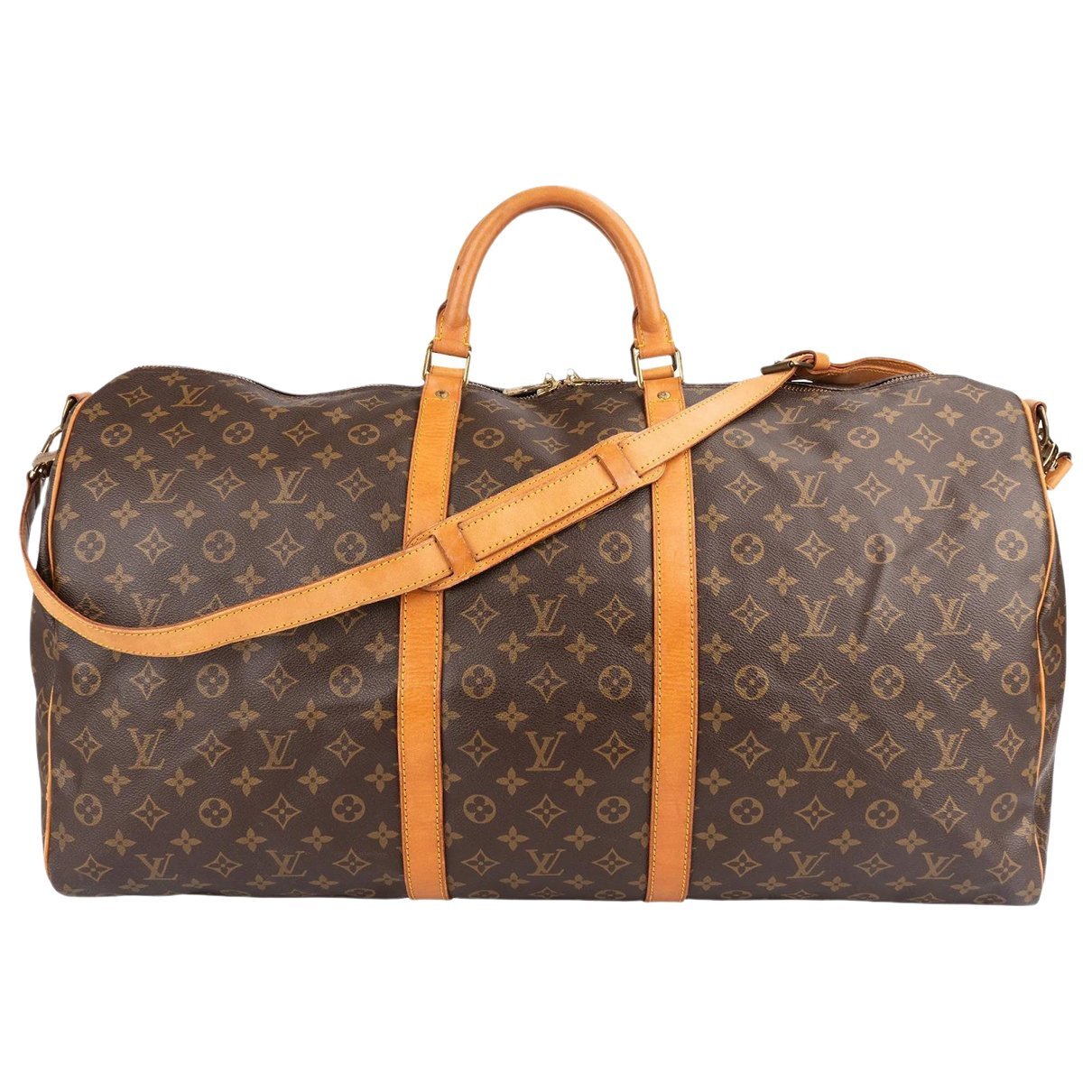Keepall leather travel bag