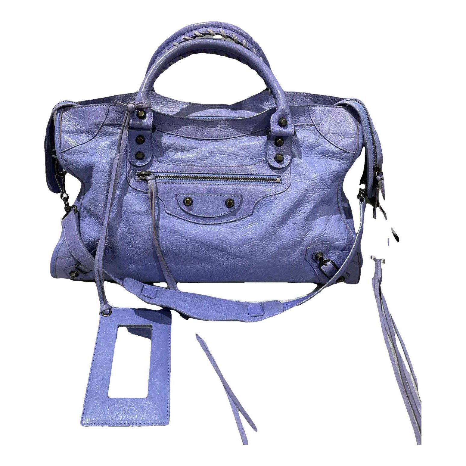 Classic Metalic leather handbag