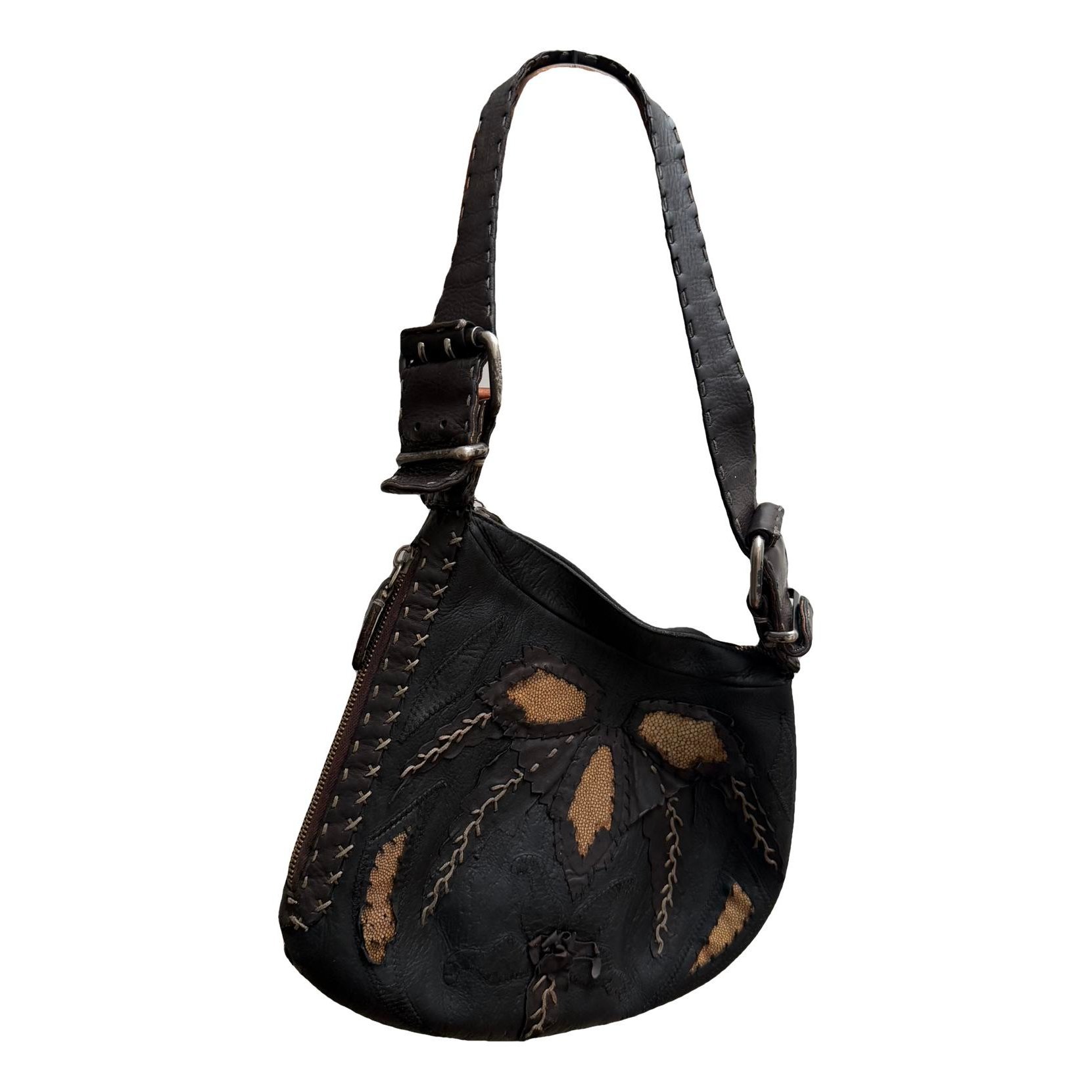 Oyster leather mini bag