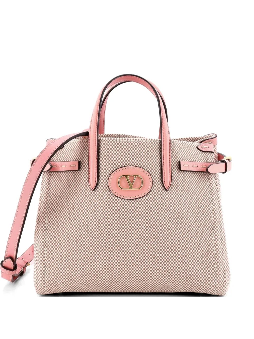 Antibes Shopping Canvas with Leather Small tote bag