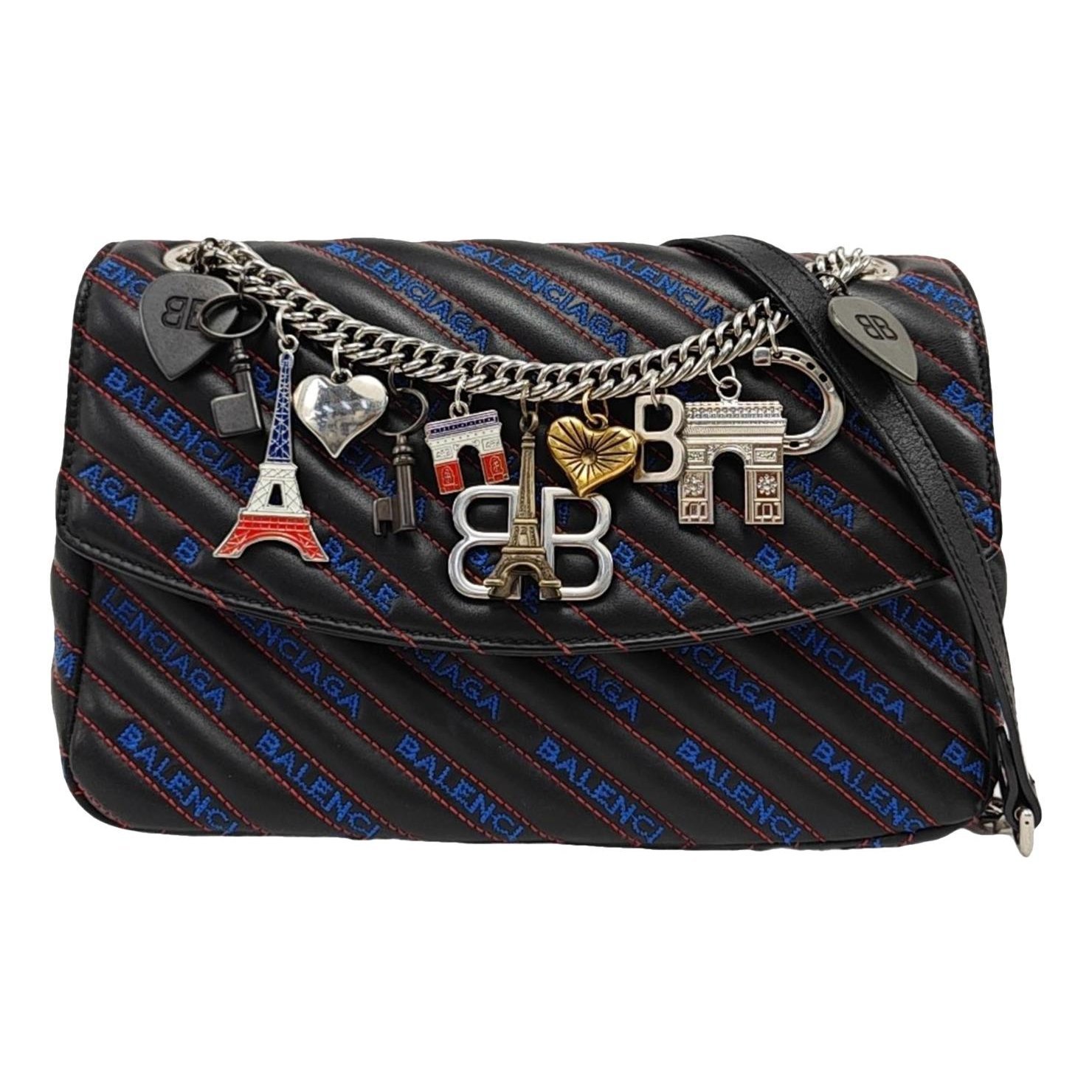BB chain leather handbag