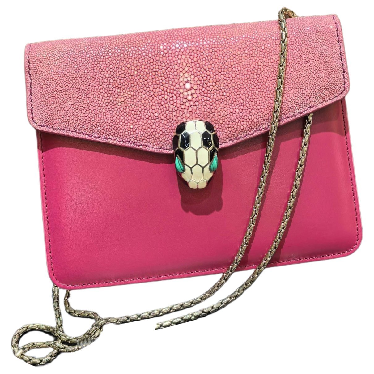 Serpenti leather handbag