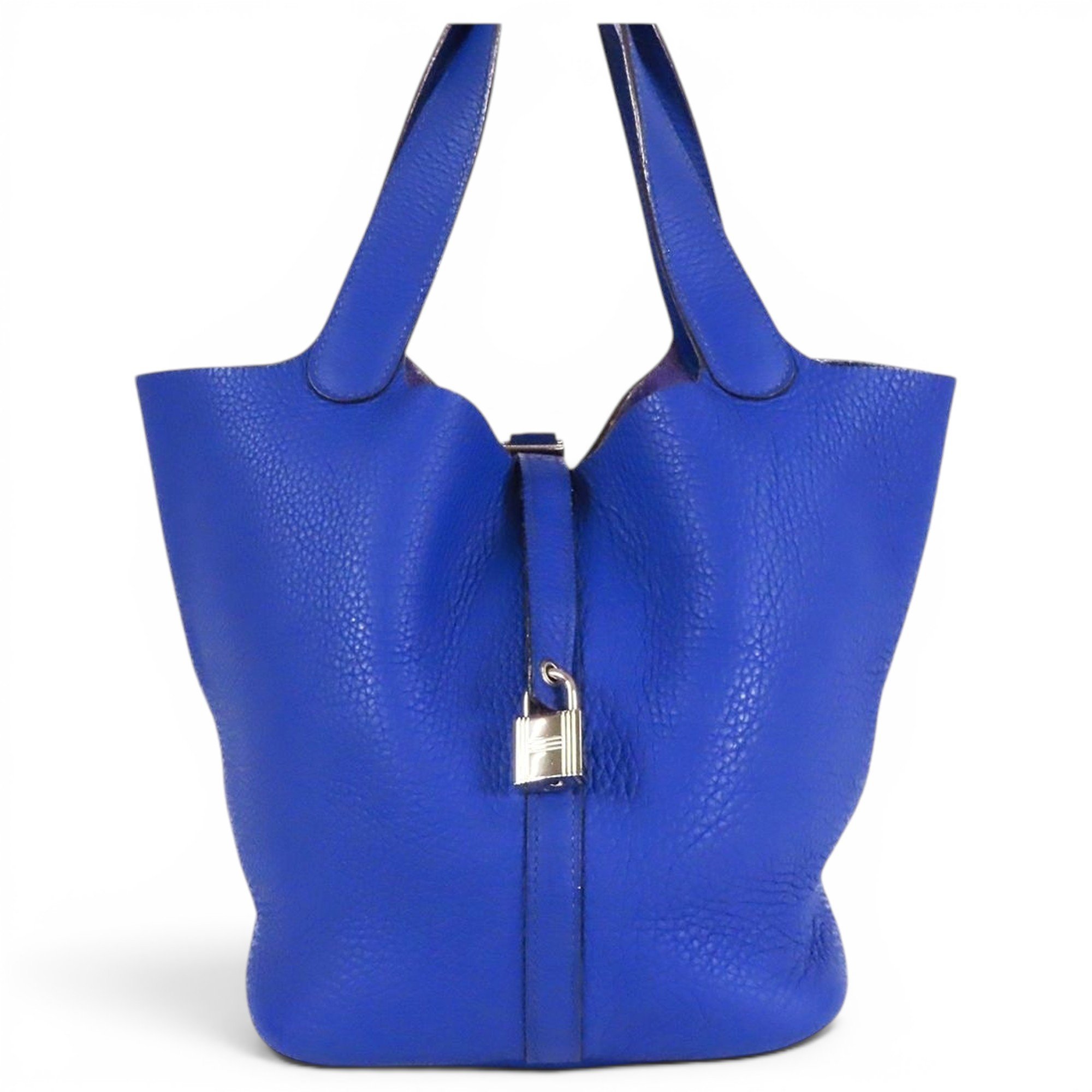 Hermes Picotin 22 Handbag Blue Electric