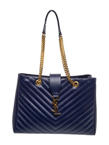 Saint Laurent Leather Classic Monogram Matelasse Shopping Bag