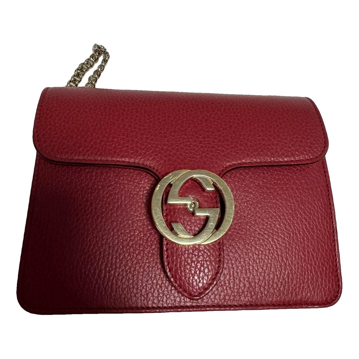 Interlocking leather crossbody bag