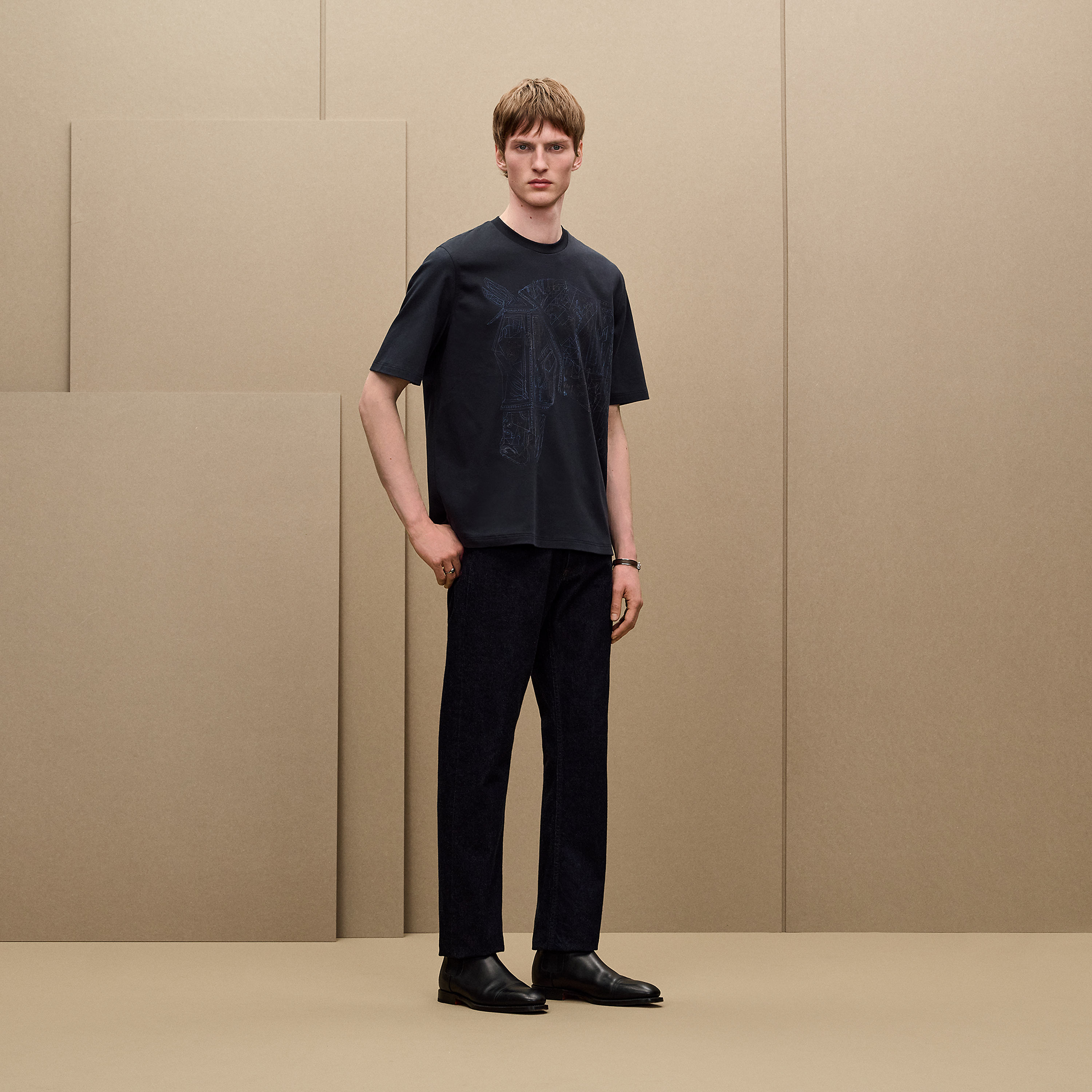 "Quadrige" embroidered t-shirt