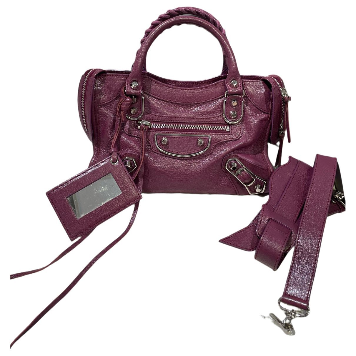 City leather handbag