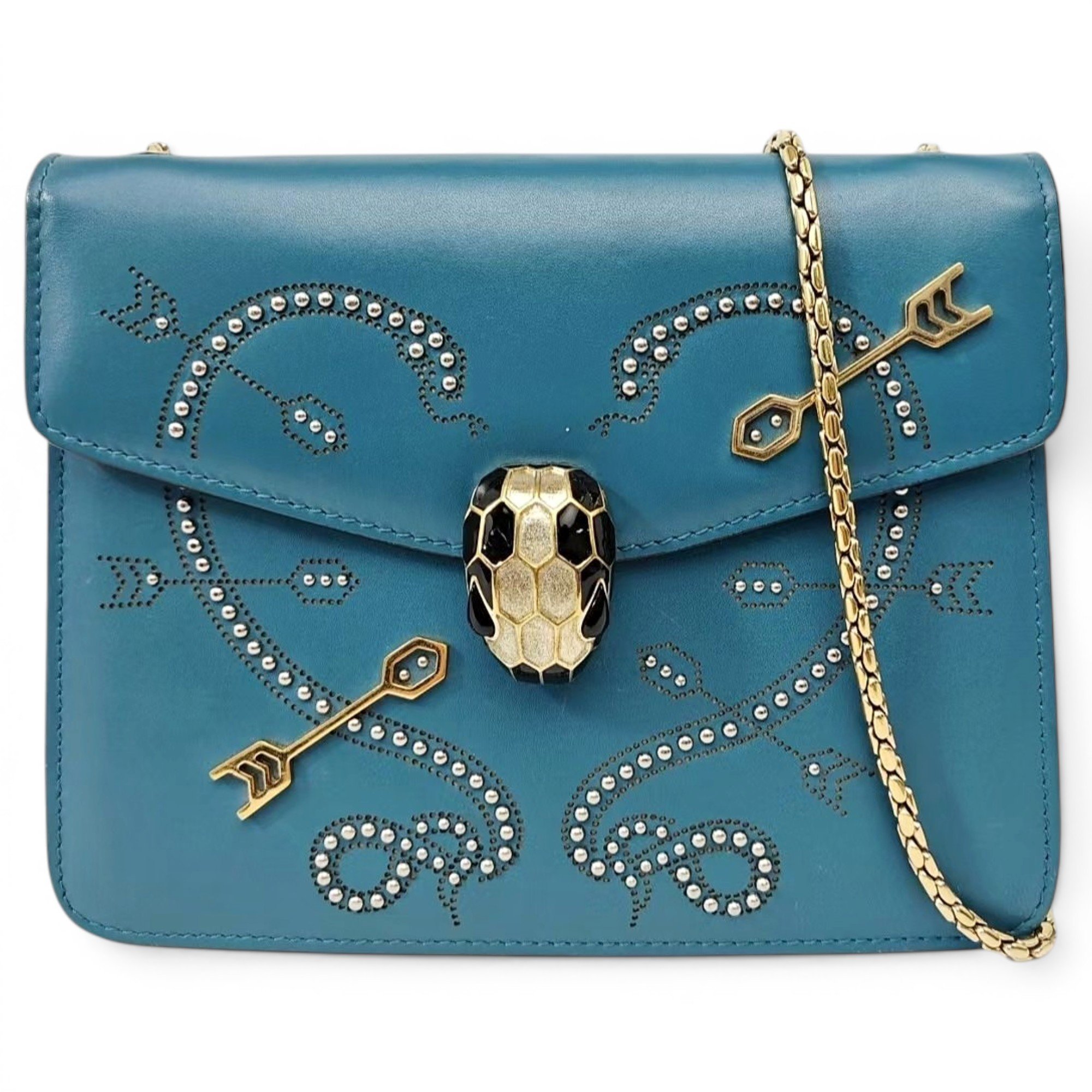 Serpenti leather handbag