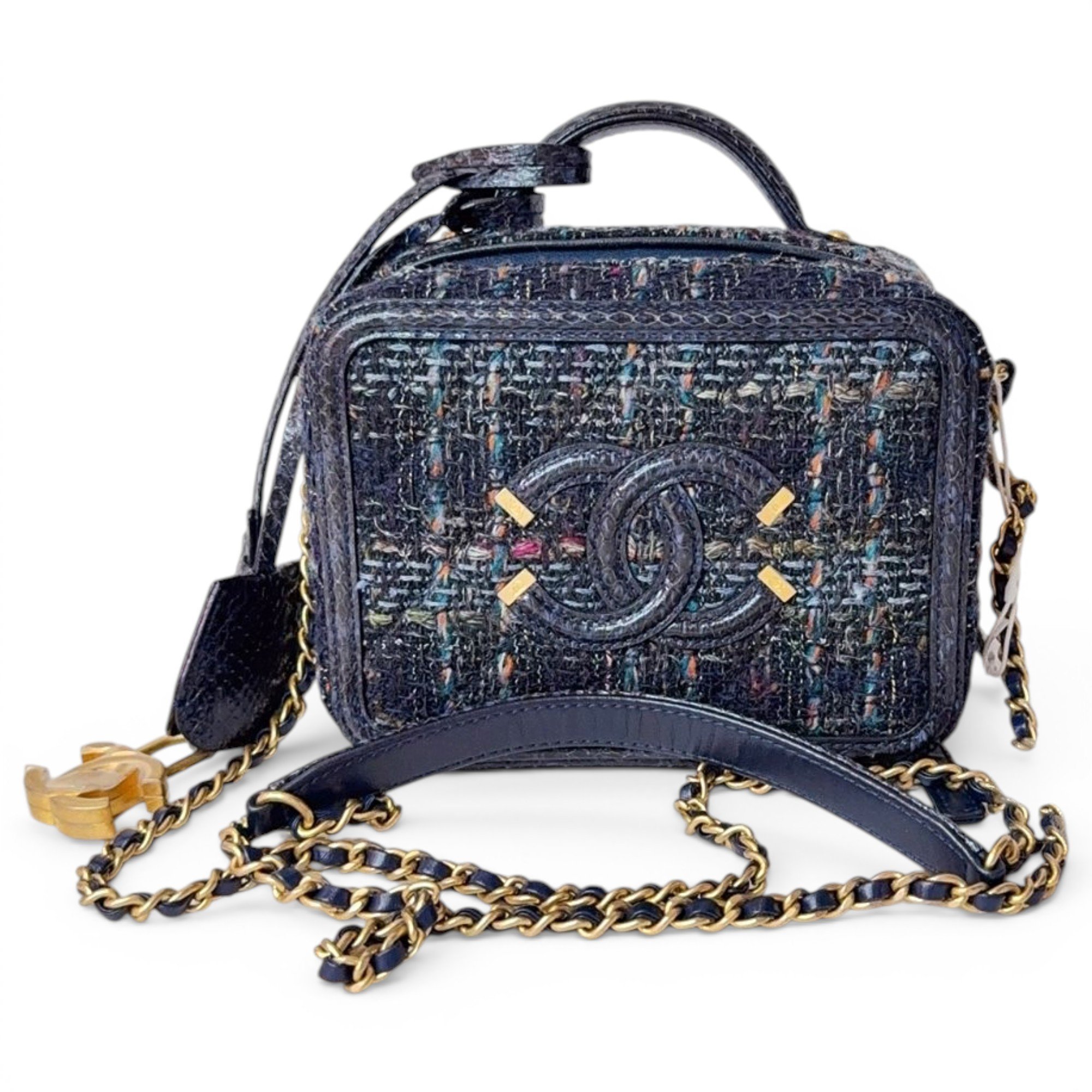 Vanity leather handbag