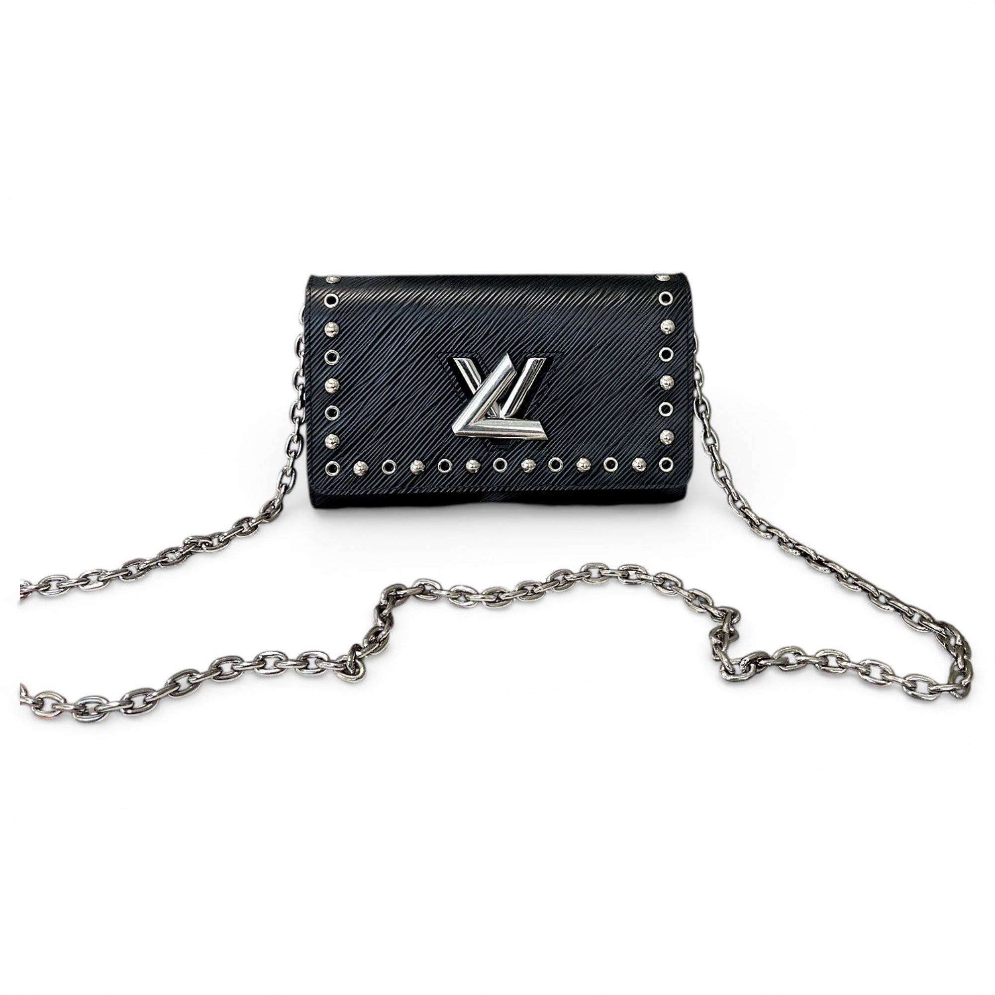 Twist Belt Wallet On Chain leather handbag