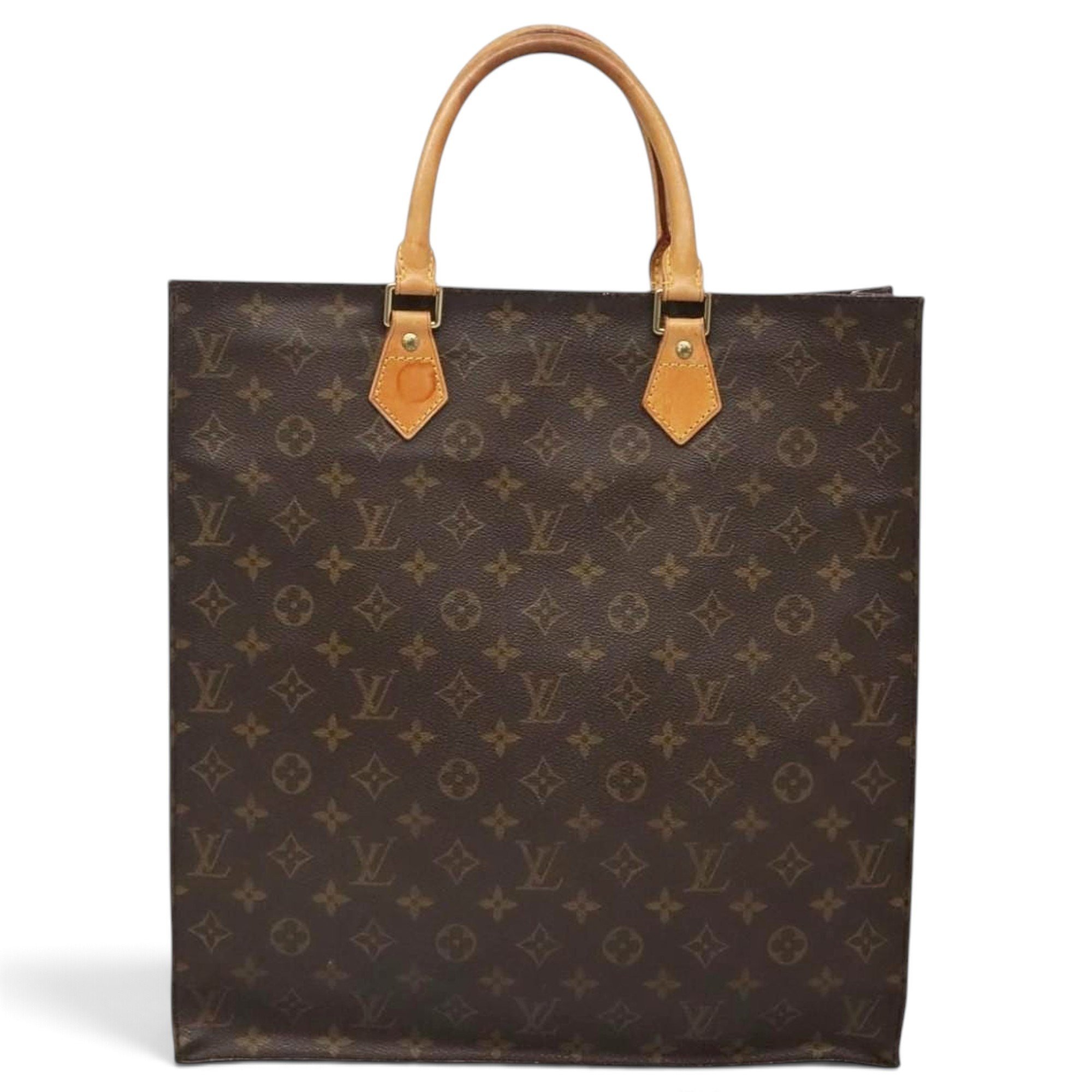 Plat leather handbag