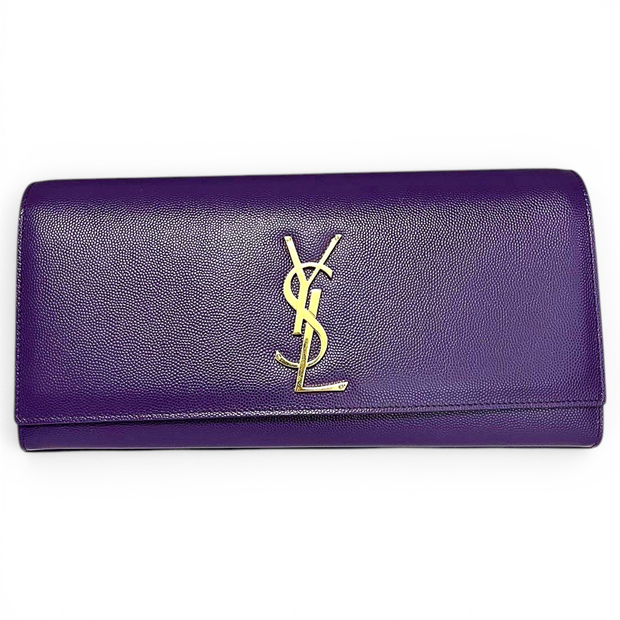 Leather clutch bag
