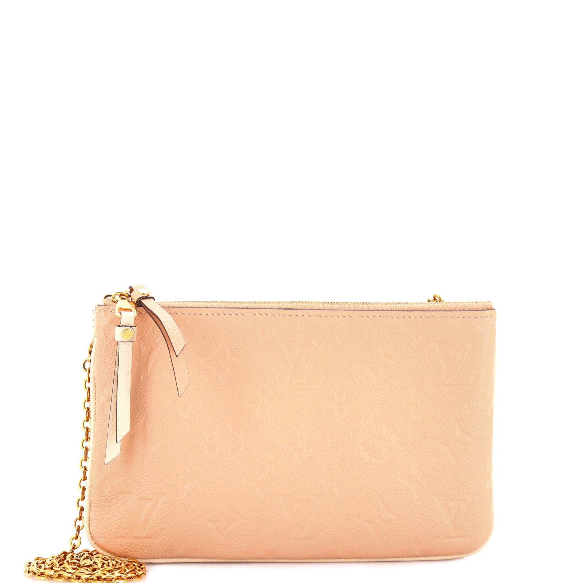 Louis Vuitton Double Zip Pochette Monogram Empreinte Leather