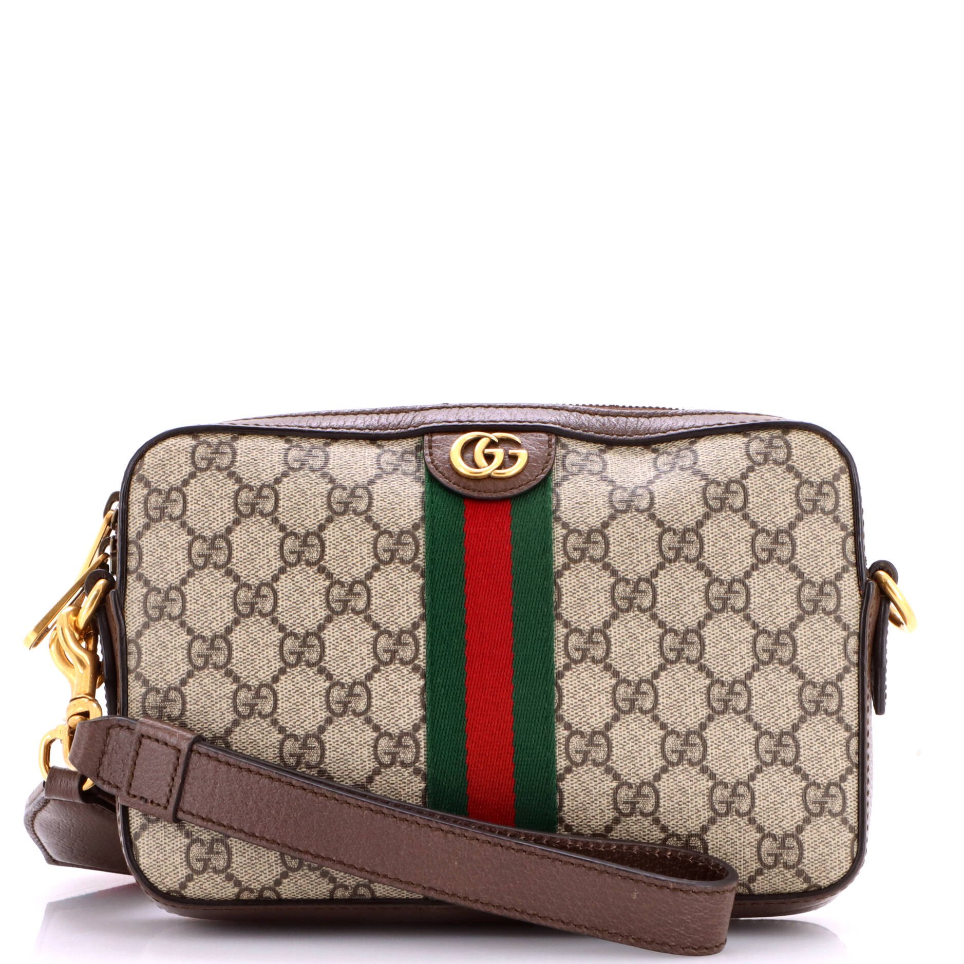 Ophidia Zip Wristlet Shoulder Bag GG Coated Canvas Small