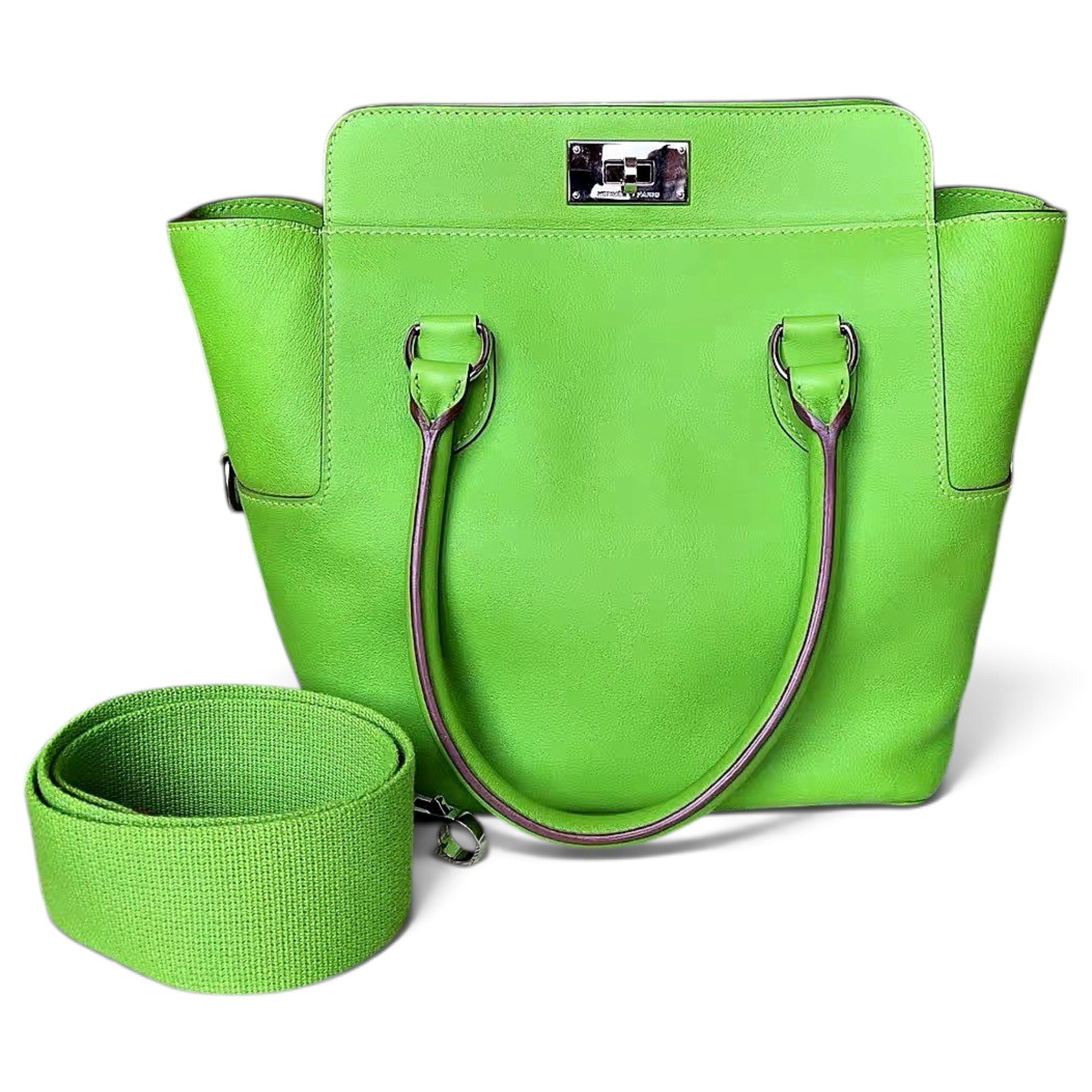 Toolbox leather handbag