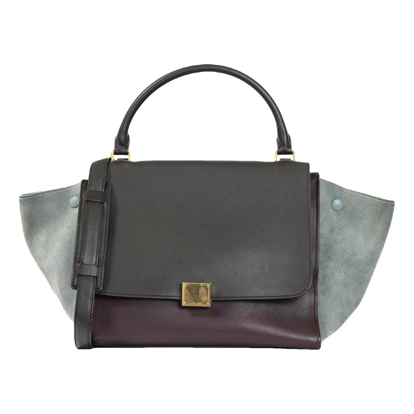 Trapèze leather tote