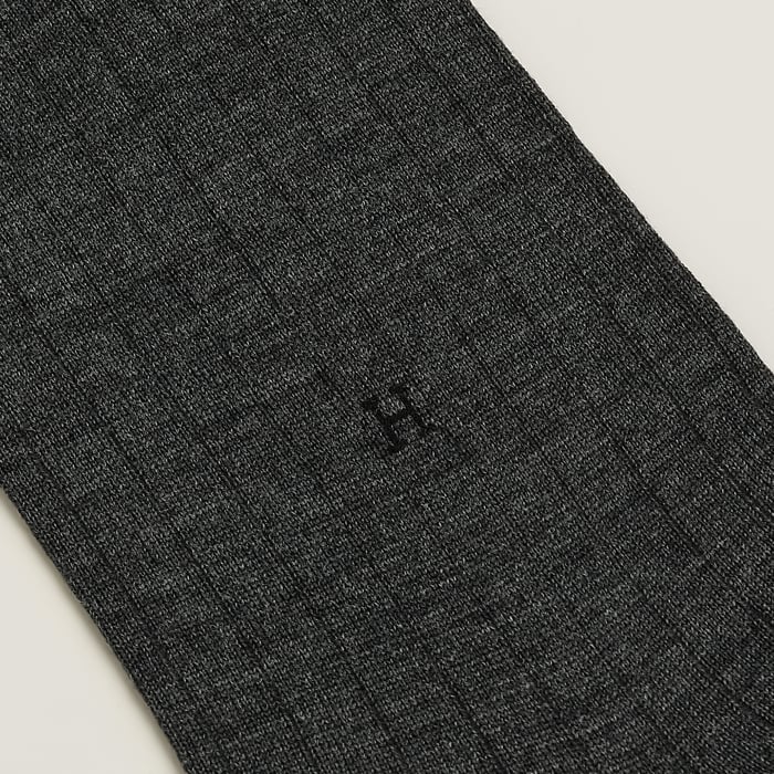 Anthracite "H" Embroidery Socks