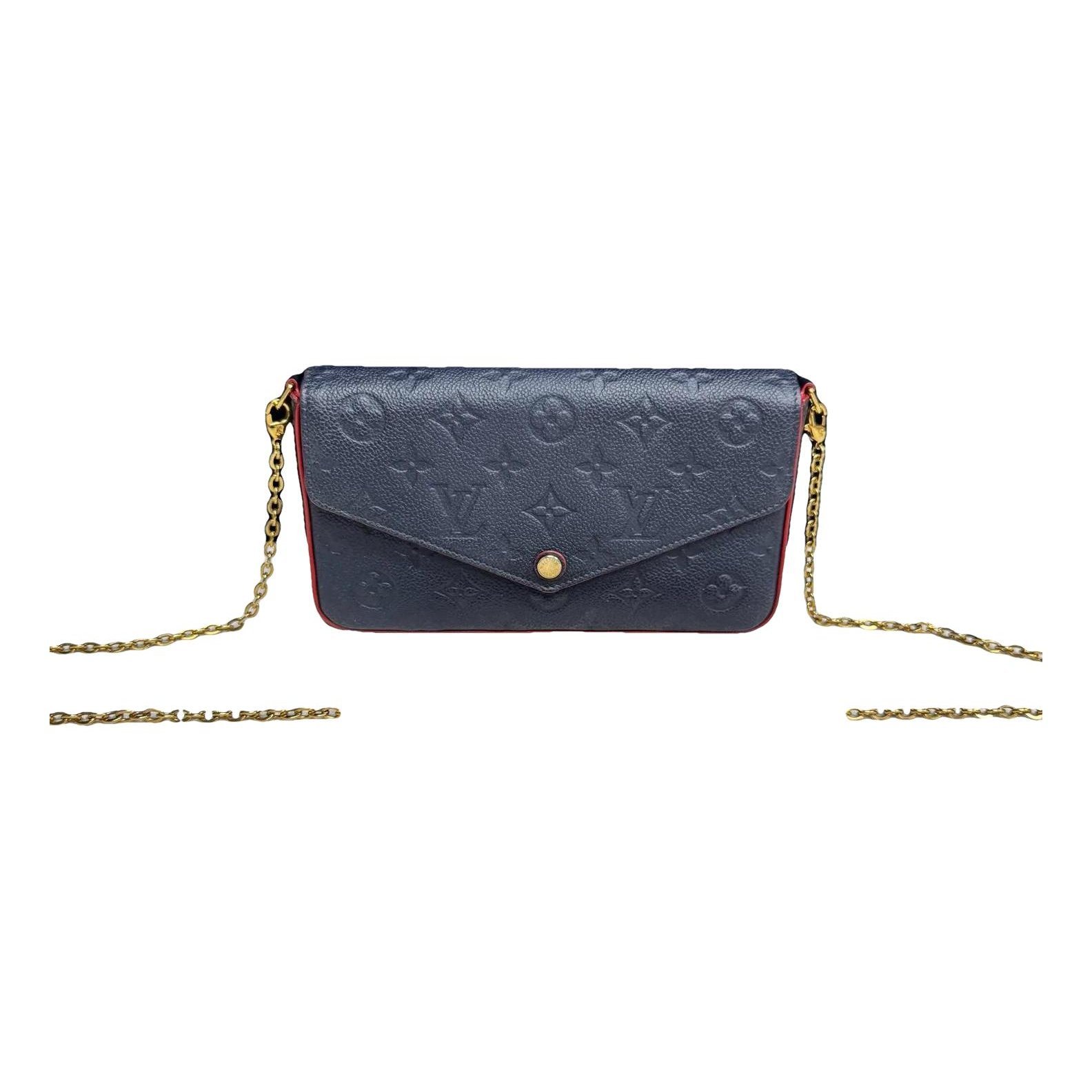 Leather clutch bag