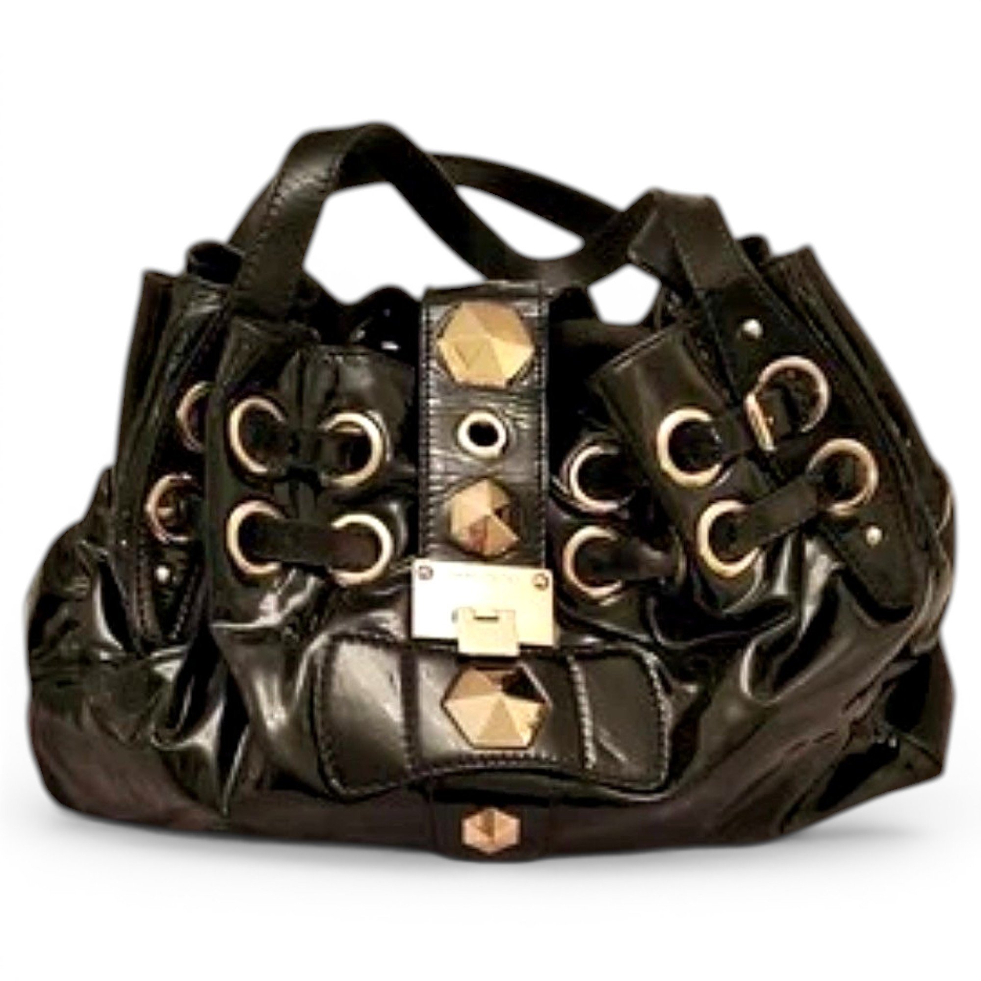 Patent leather handbag