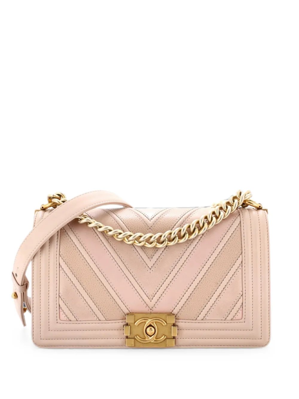 Boy Flap Bag Chevron Caviar and Calfskin Old Medium crossbody bag