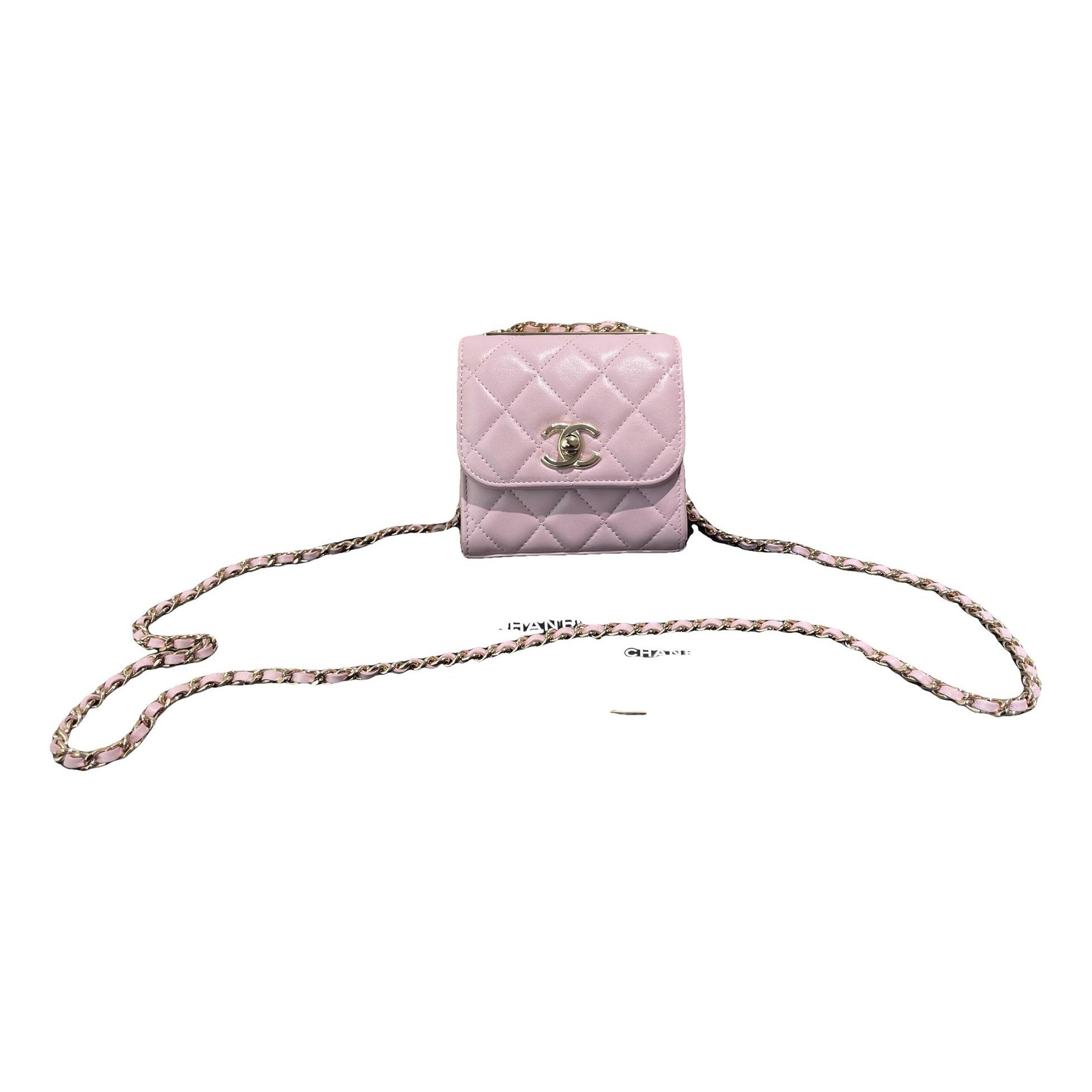 Trendy CC leather handbag