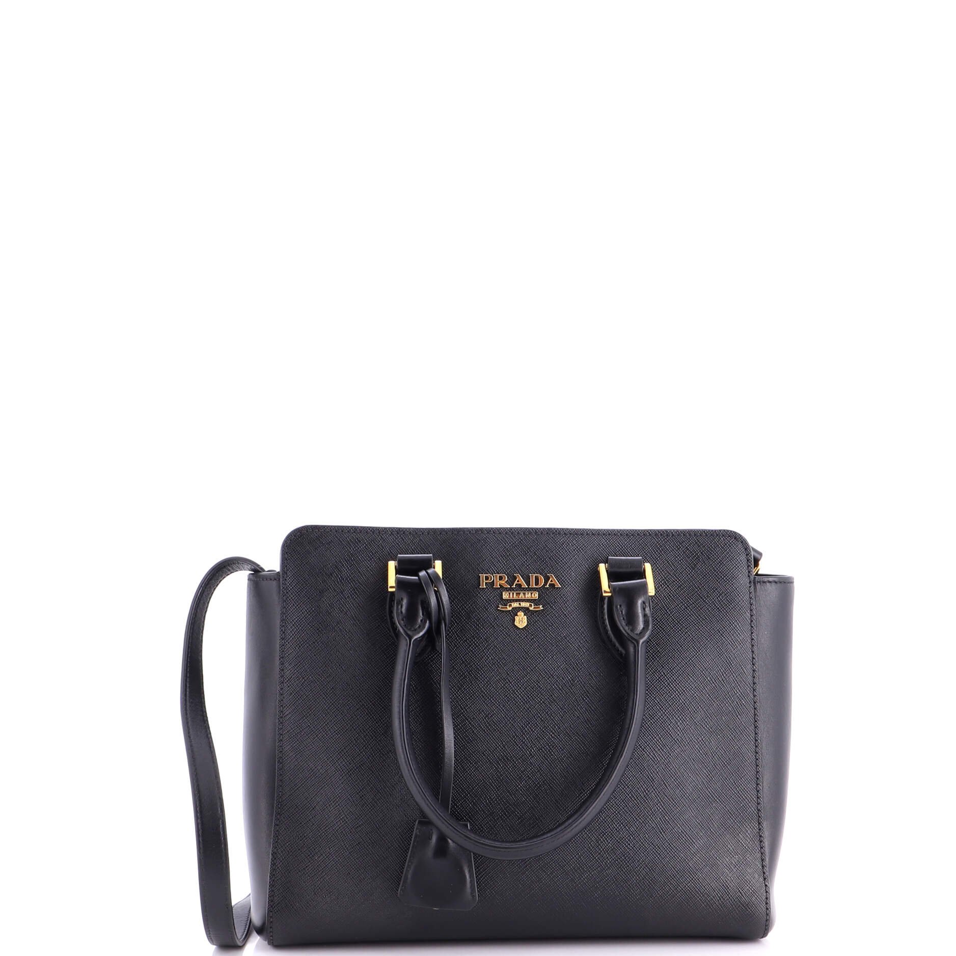 Convertible Zip Tote Saffiano Leather Small