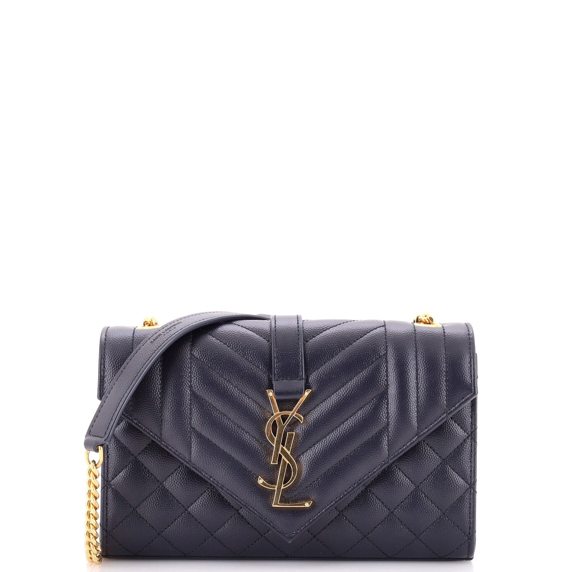 Classic Monogram Envelope Satchel Mixed Matelasse Leather Small