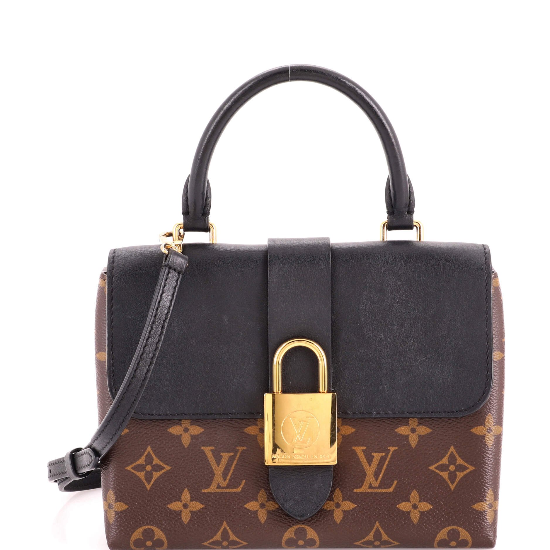 Locky Handbag Monogram Canvas with Leather BB