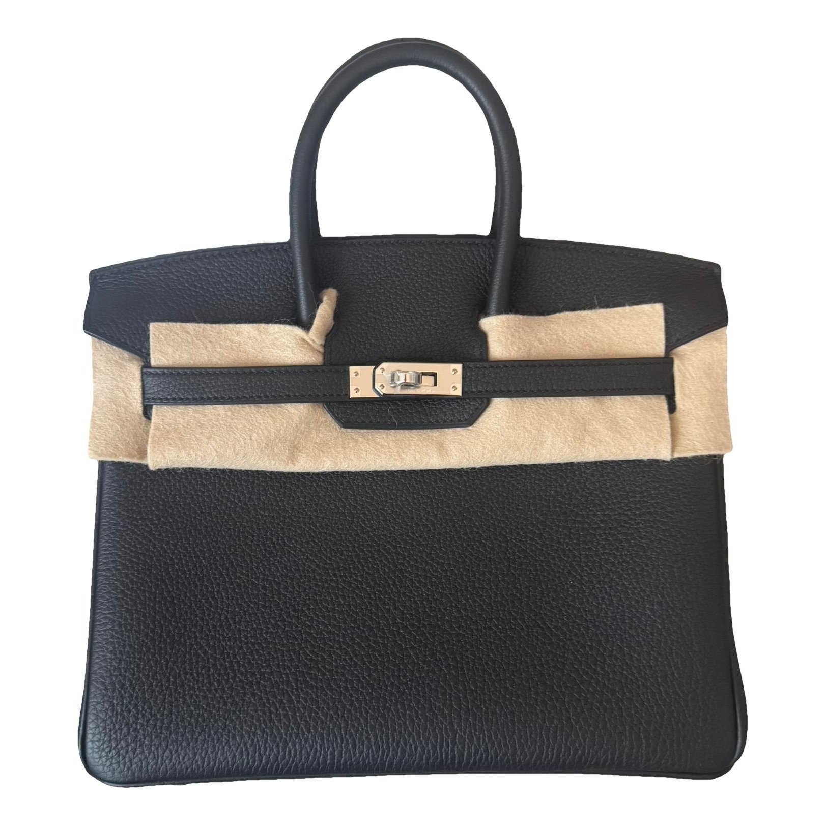 Hermes Birkin 25 Handbag Black Togo Leather