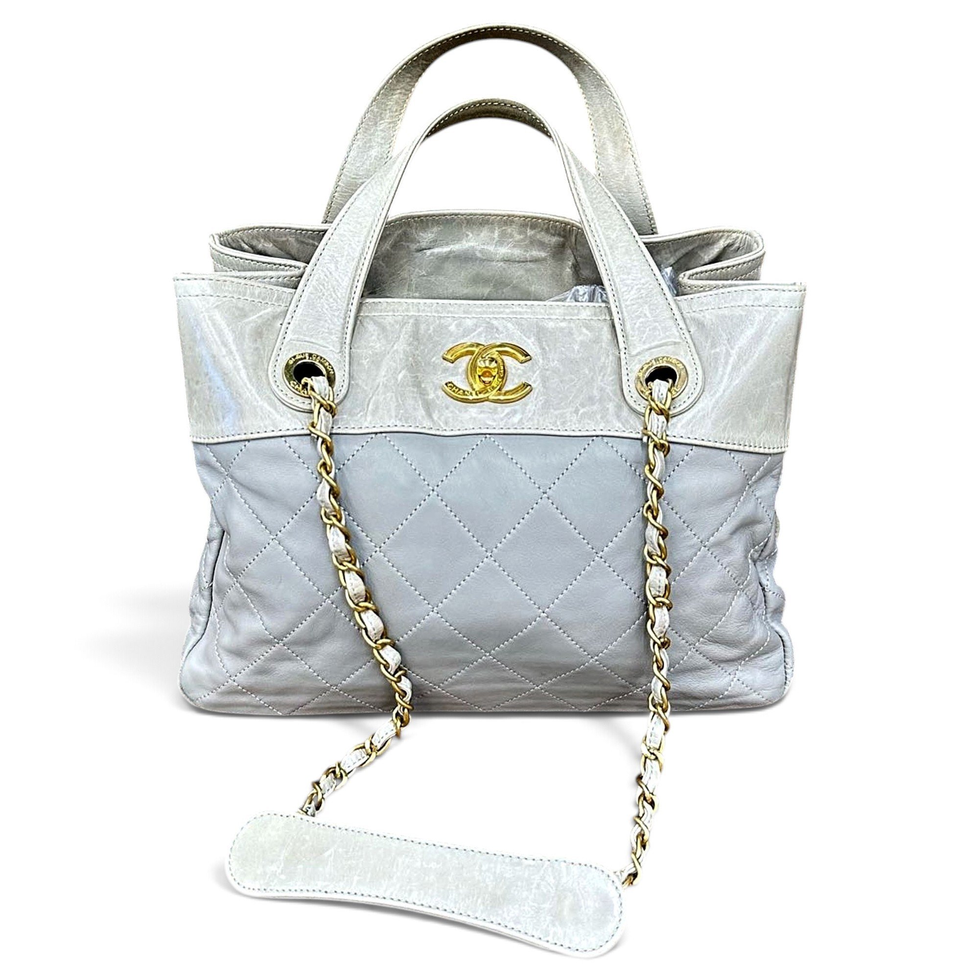 Statement leather tote