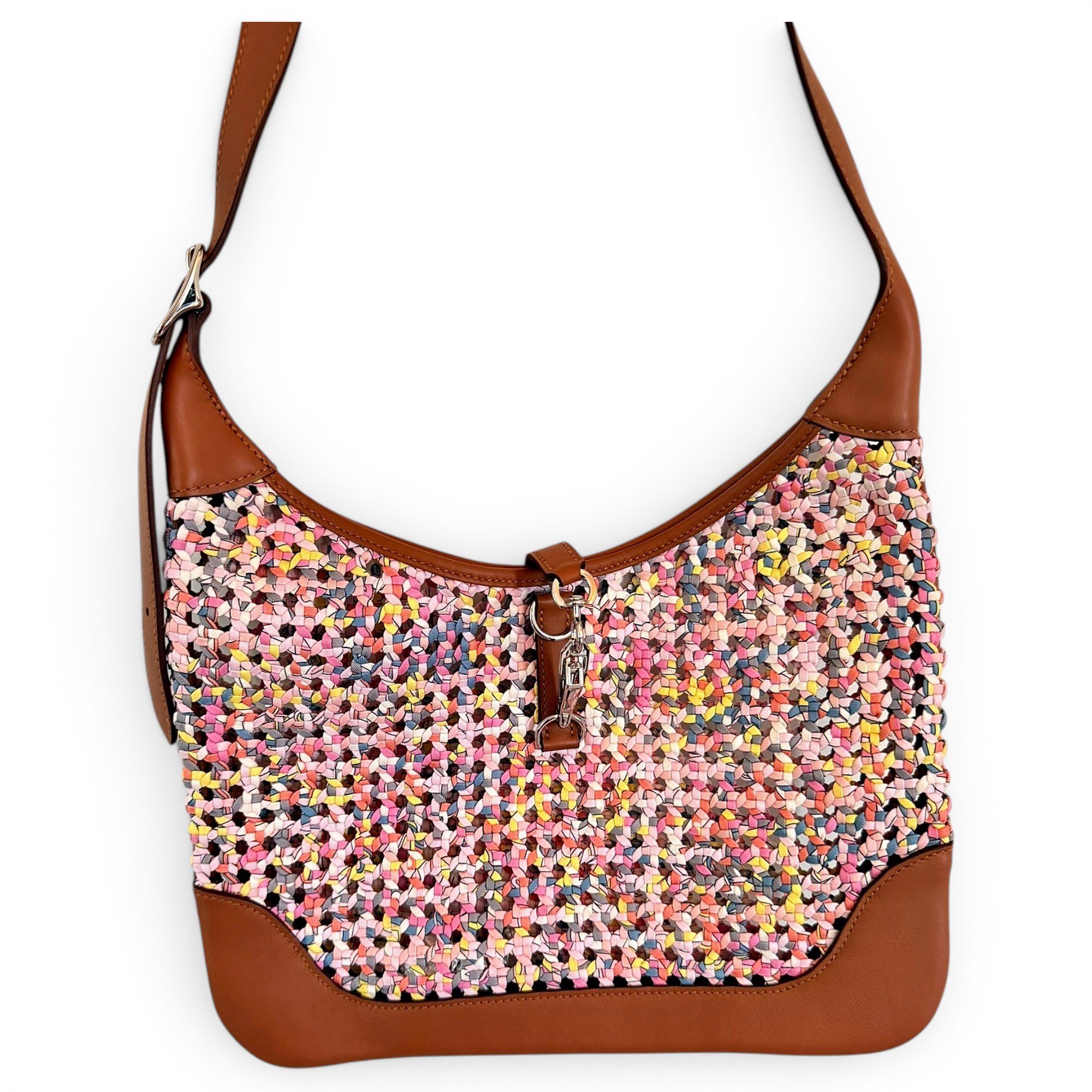Trim leather handbag