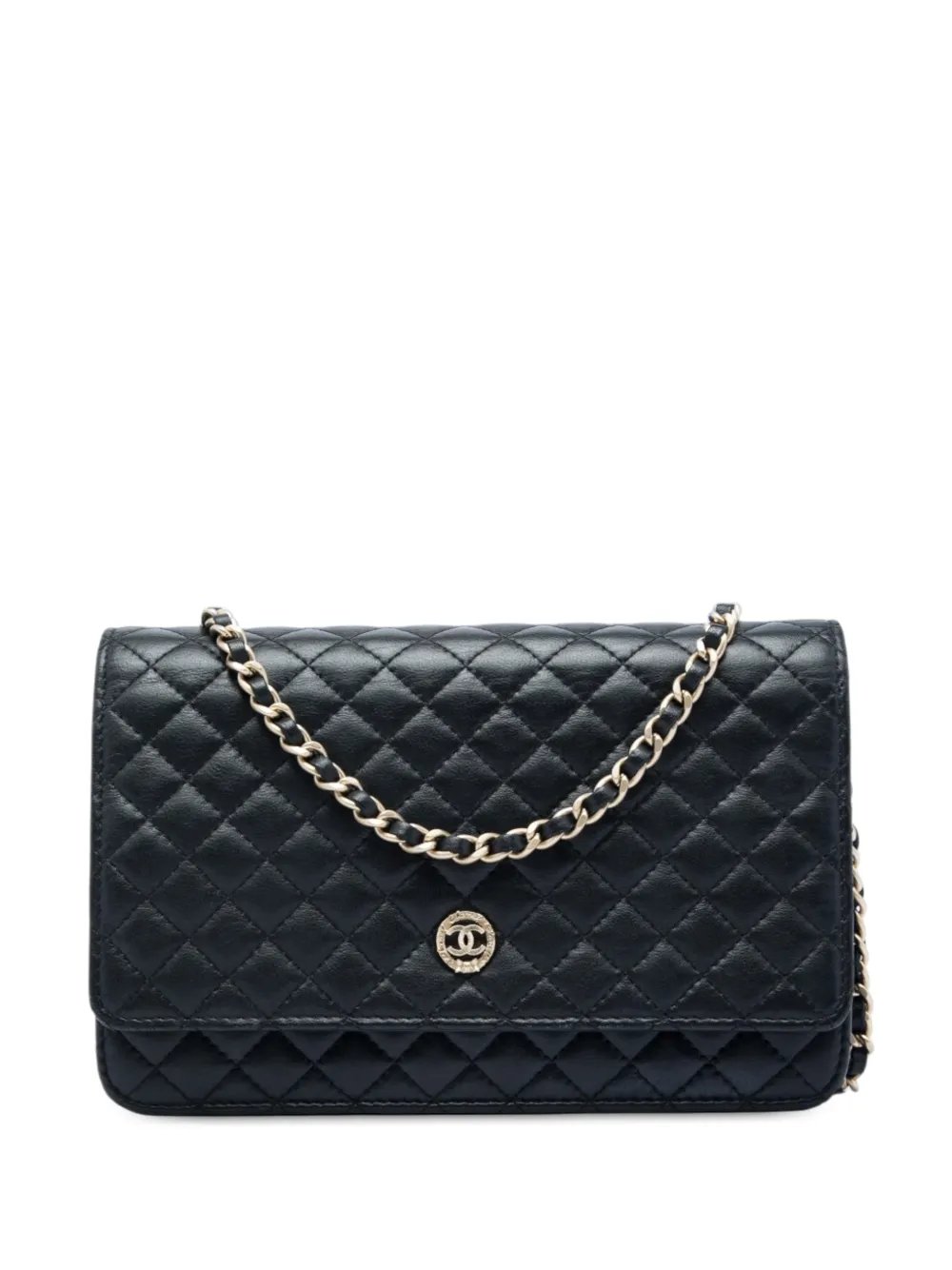 2012 Quilted Lambskin Crest Wallet On Chain crossbody bag