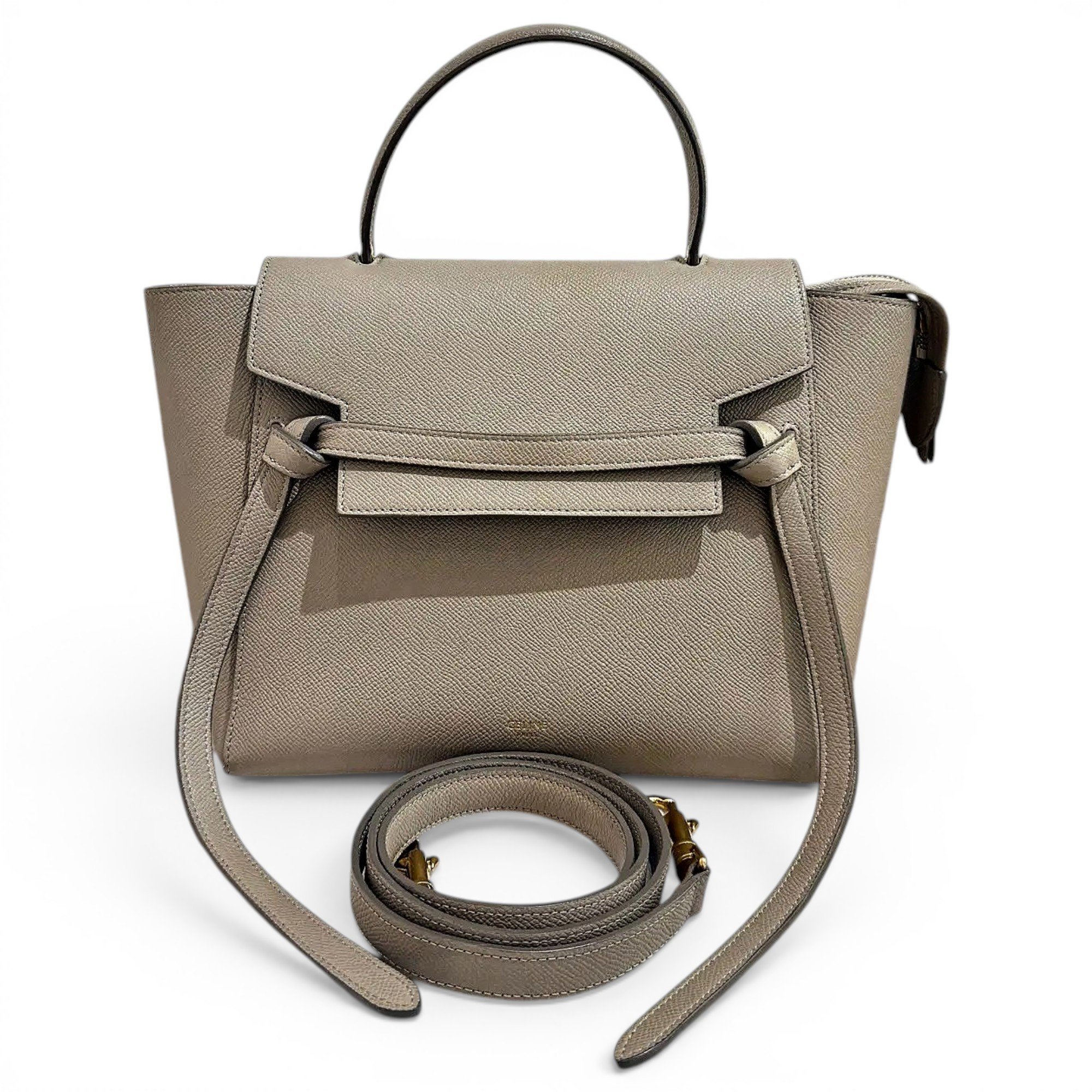 Belt leather handbag