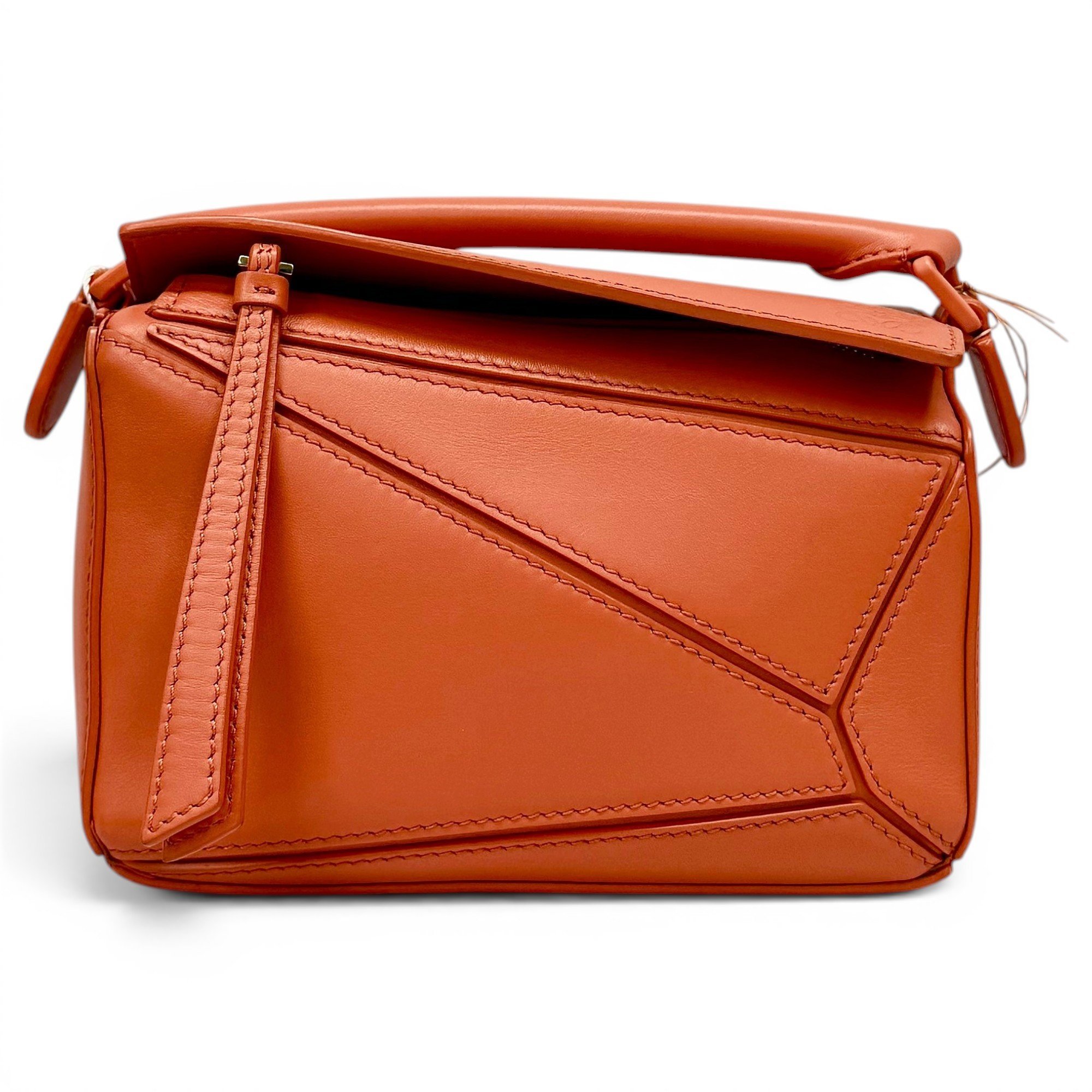 Puzzle leather handbag