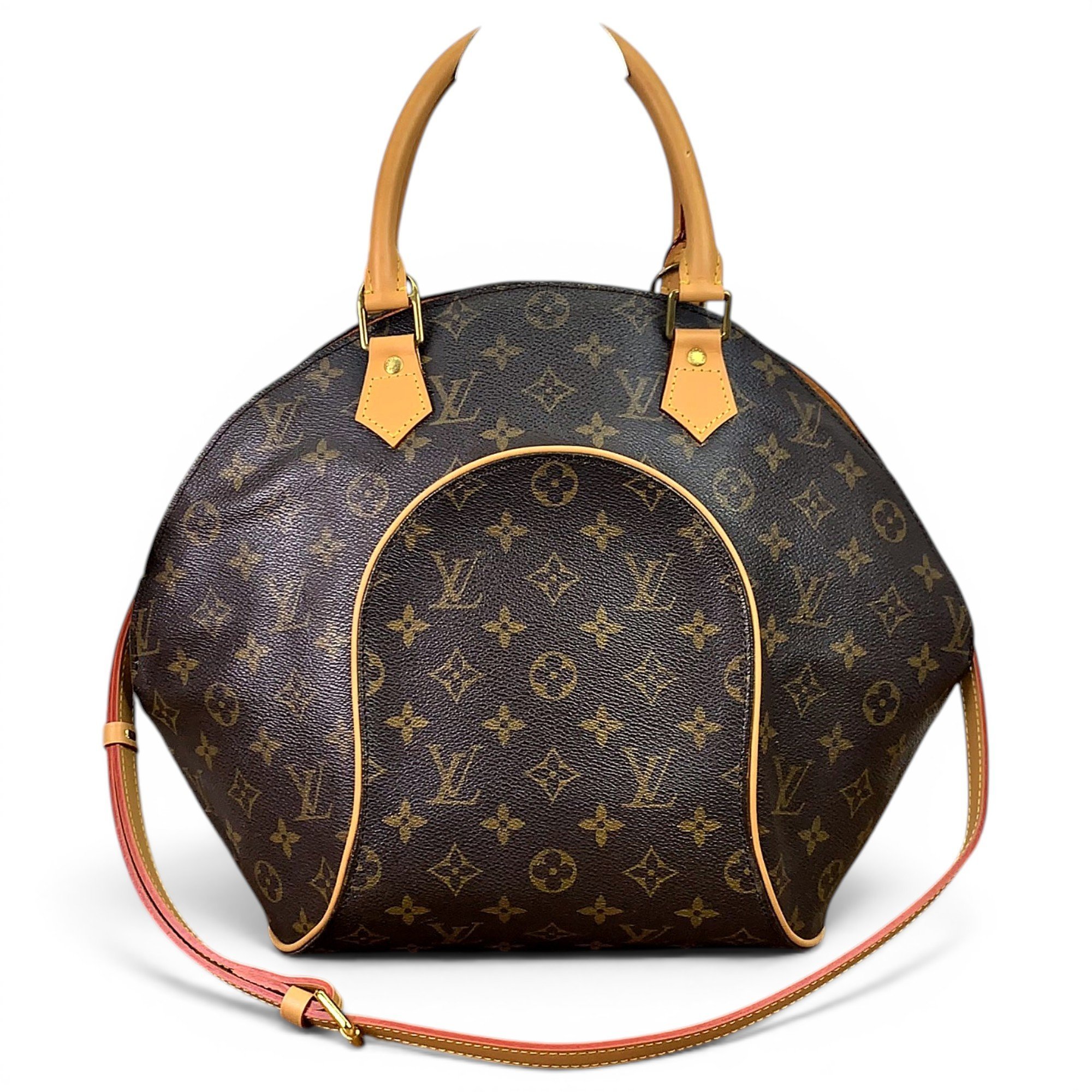 Ellipse leather crossbody bag