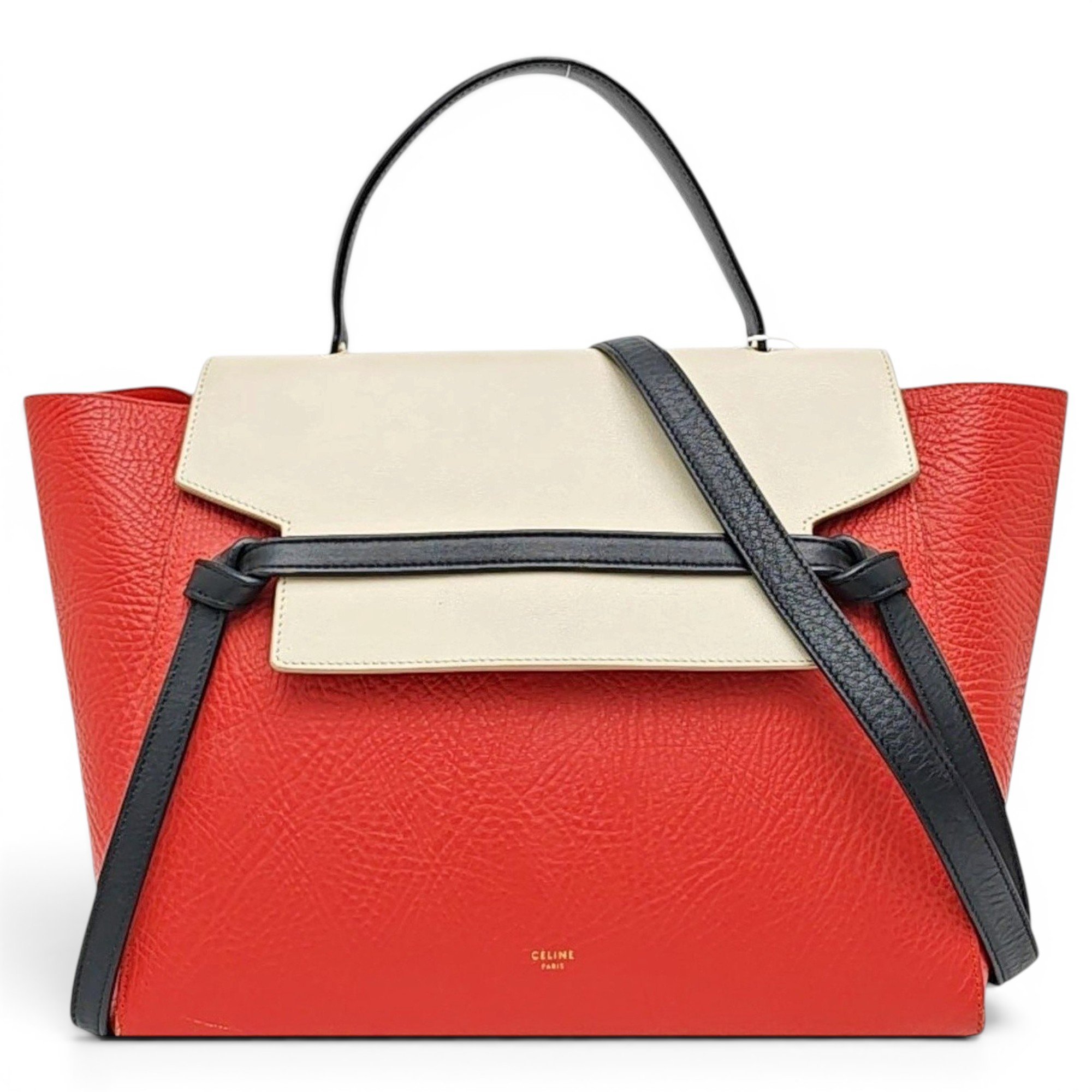 Belt leather handbag