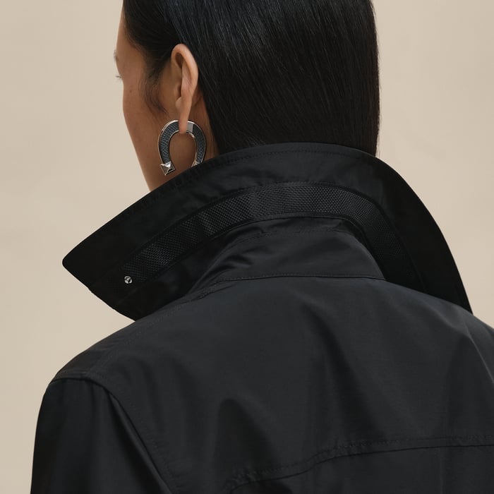 Noir Windbreaker Coat