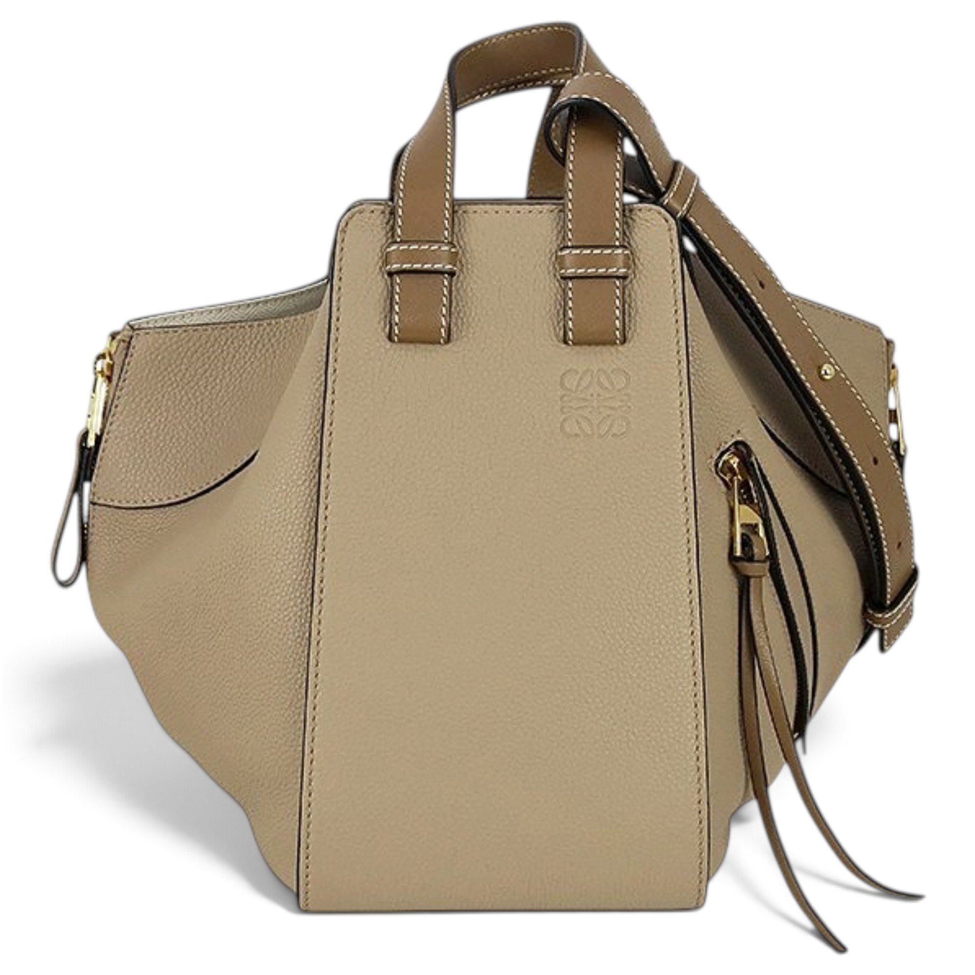 Hammock leather handbag