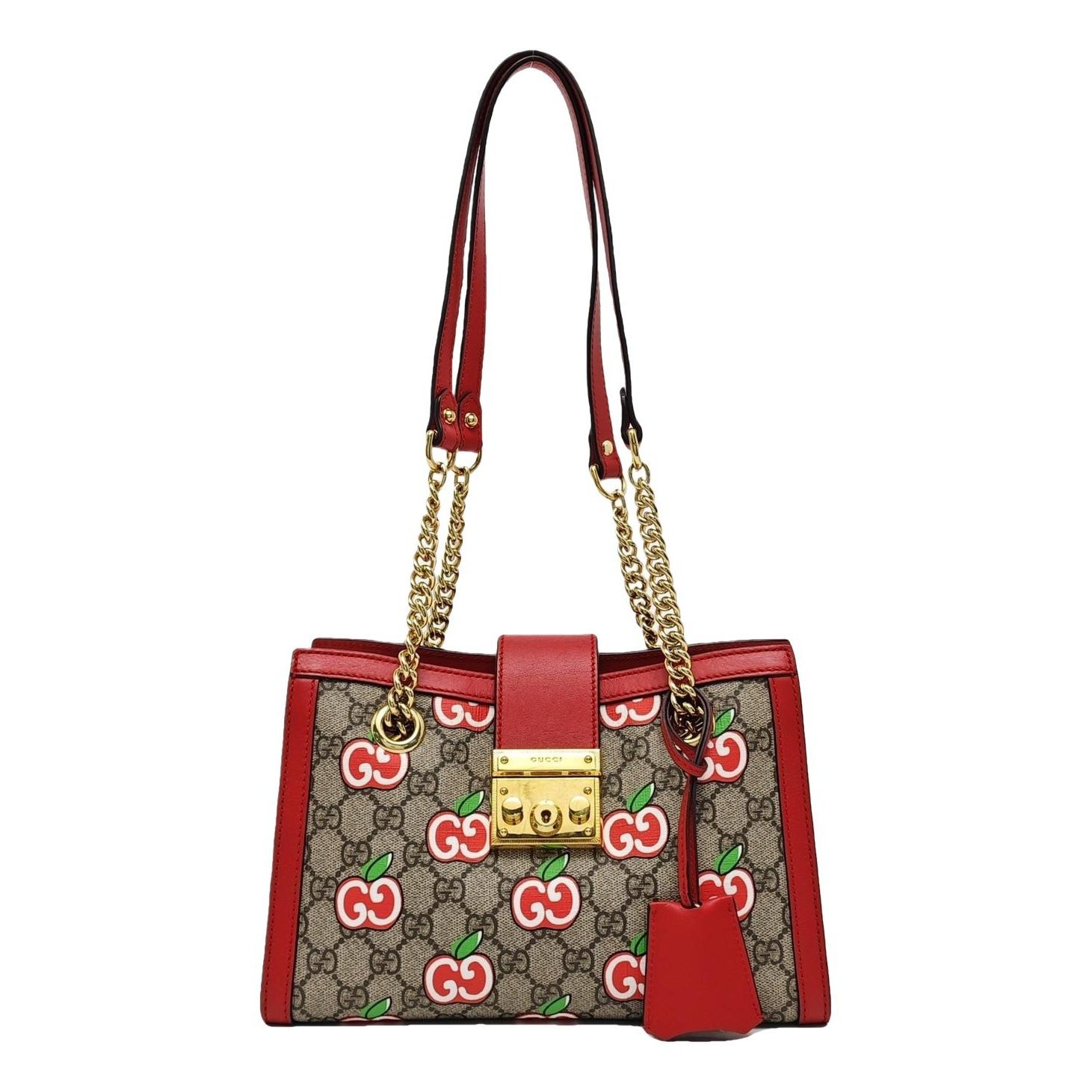 Padlock leather handbag