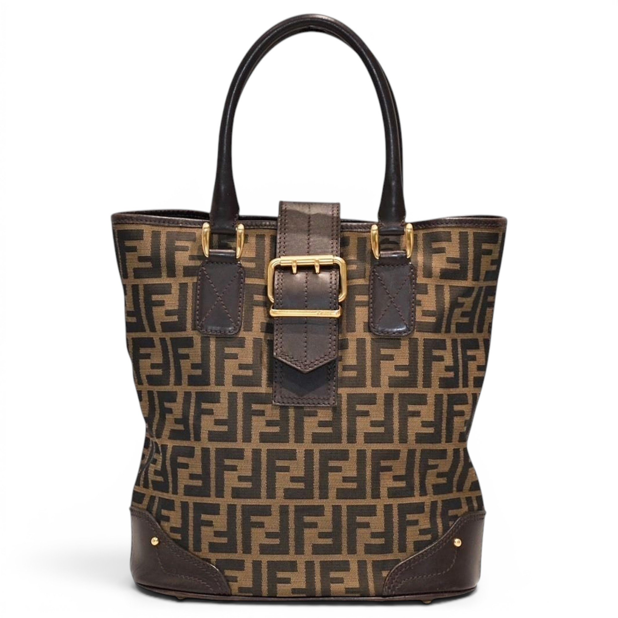 Pocket leather handbag
