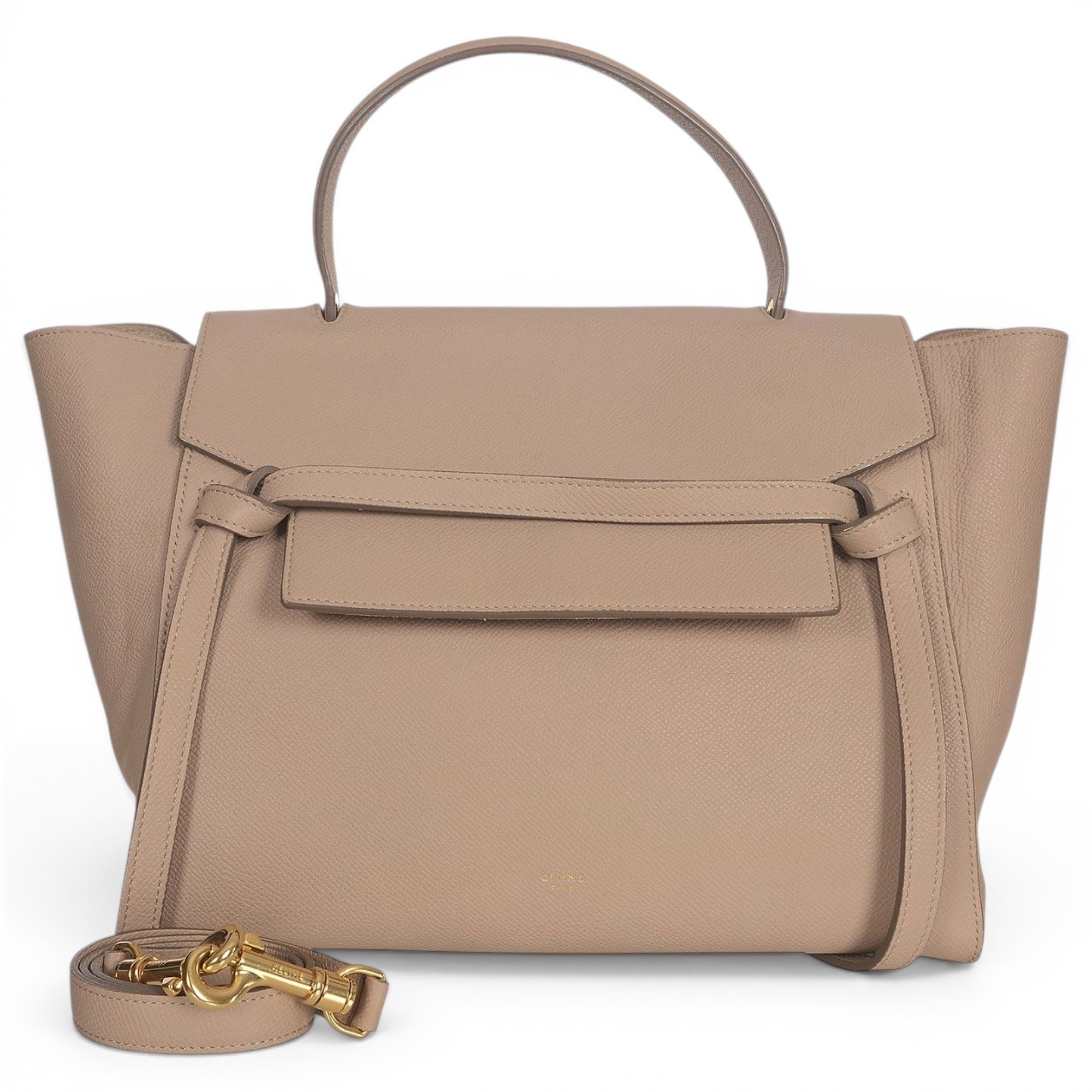 Belt leather handbag