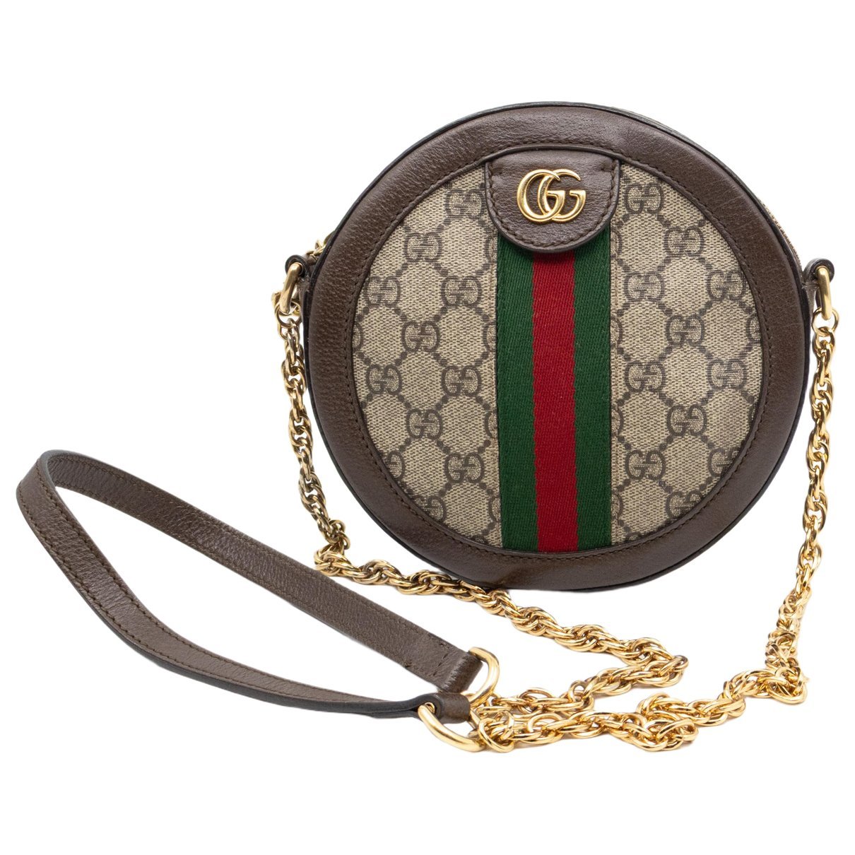 Ophidia Round cloth crossbody bag