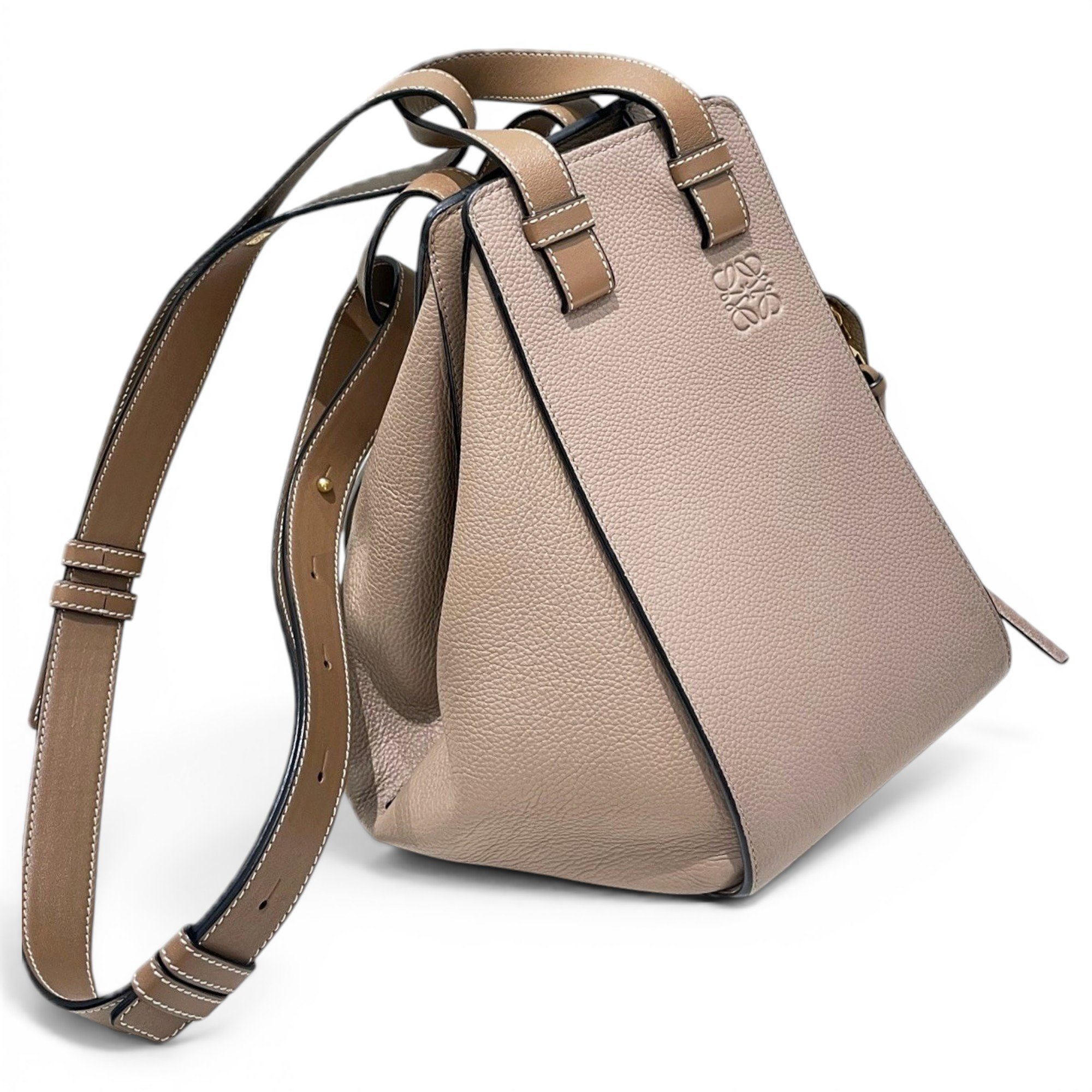 Hammock leather handbag