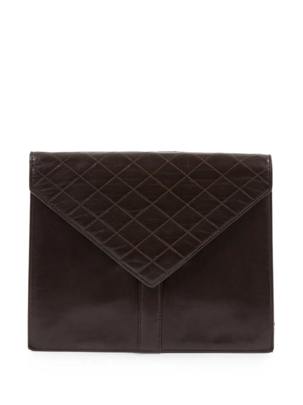 1980s quilted envelope clutch bag