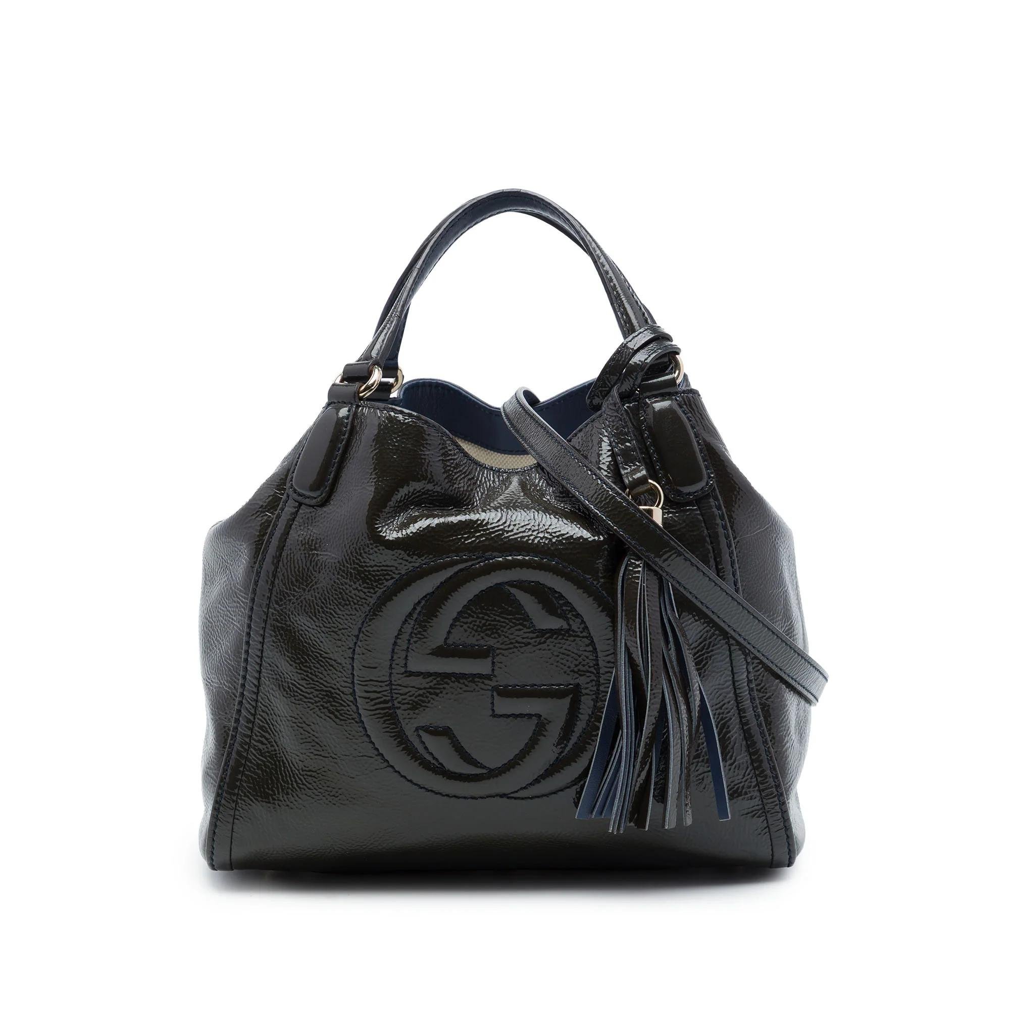 Soho patent leather satchel