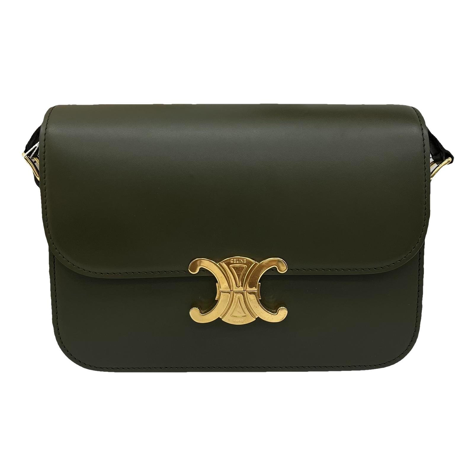 Triomphe leather handbag