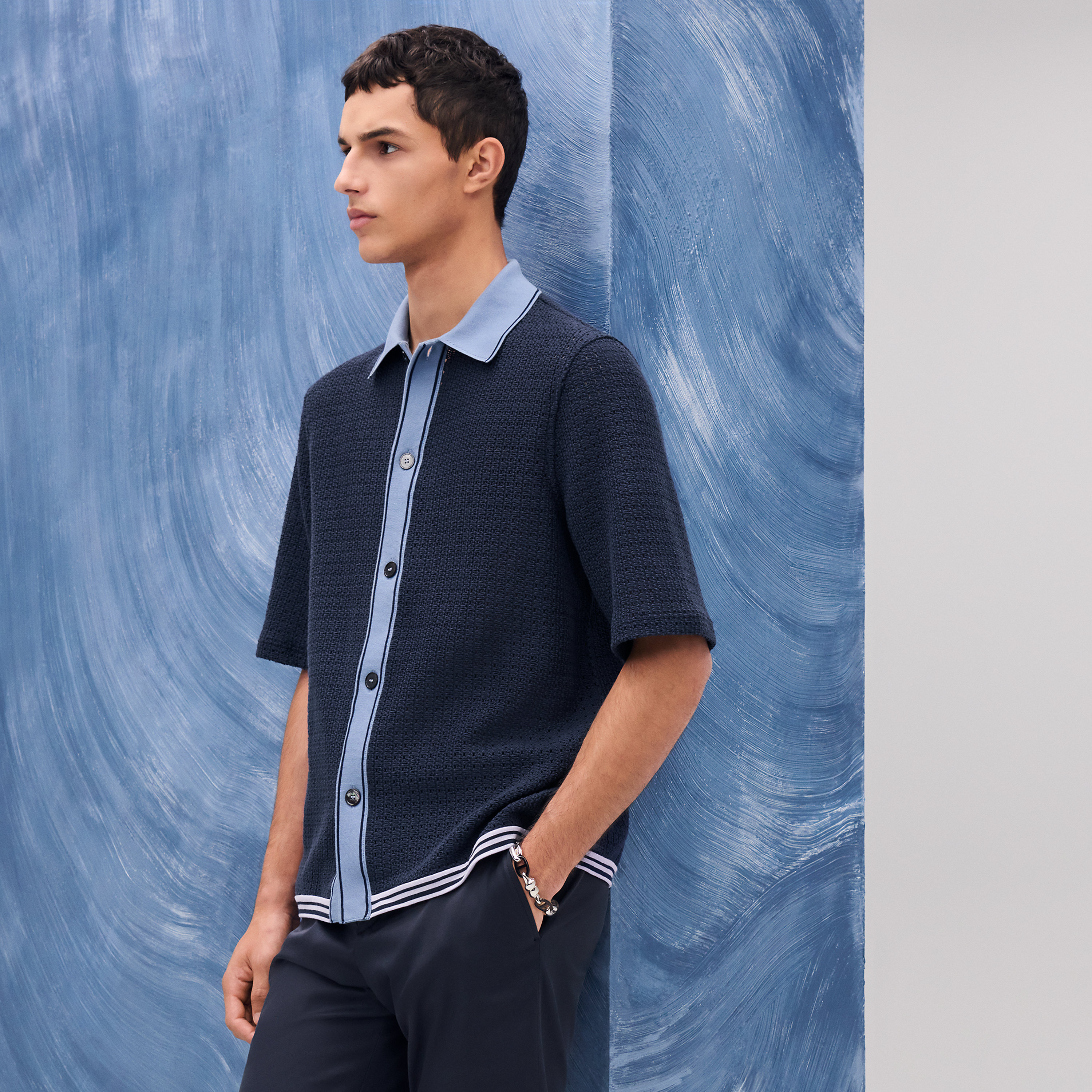 "Ajoures colores" short-sleeve shirt
