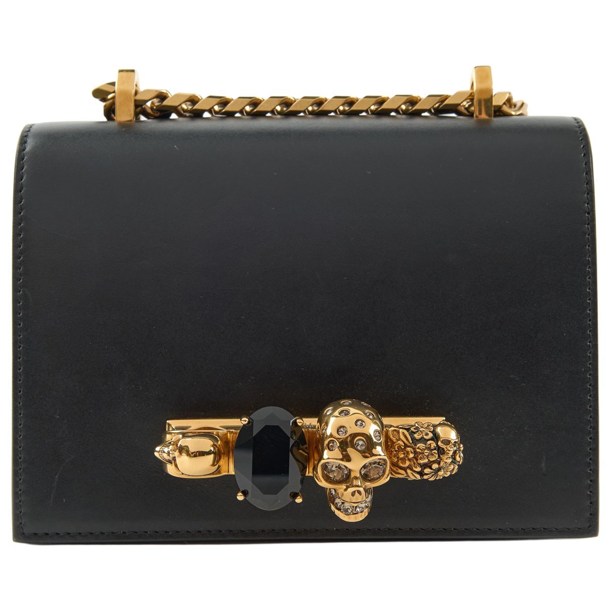 Knuckle leather handbag