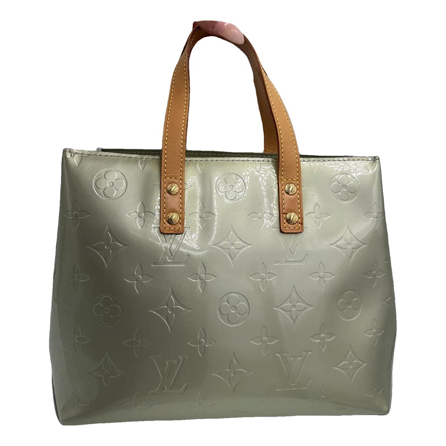 Reade patent leather handbag